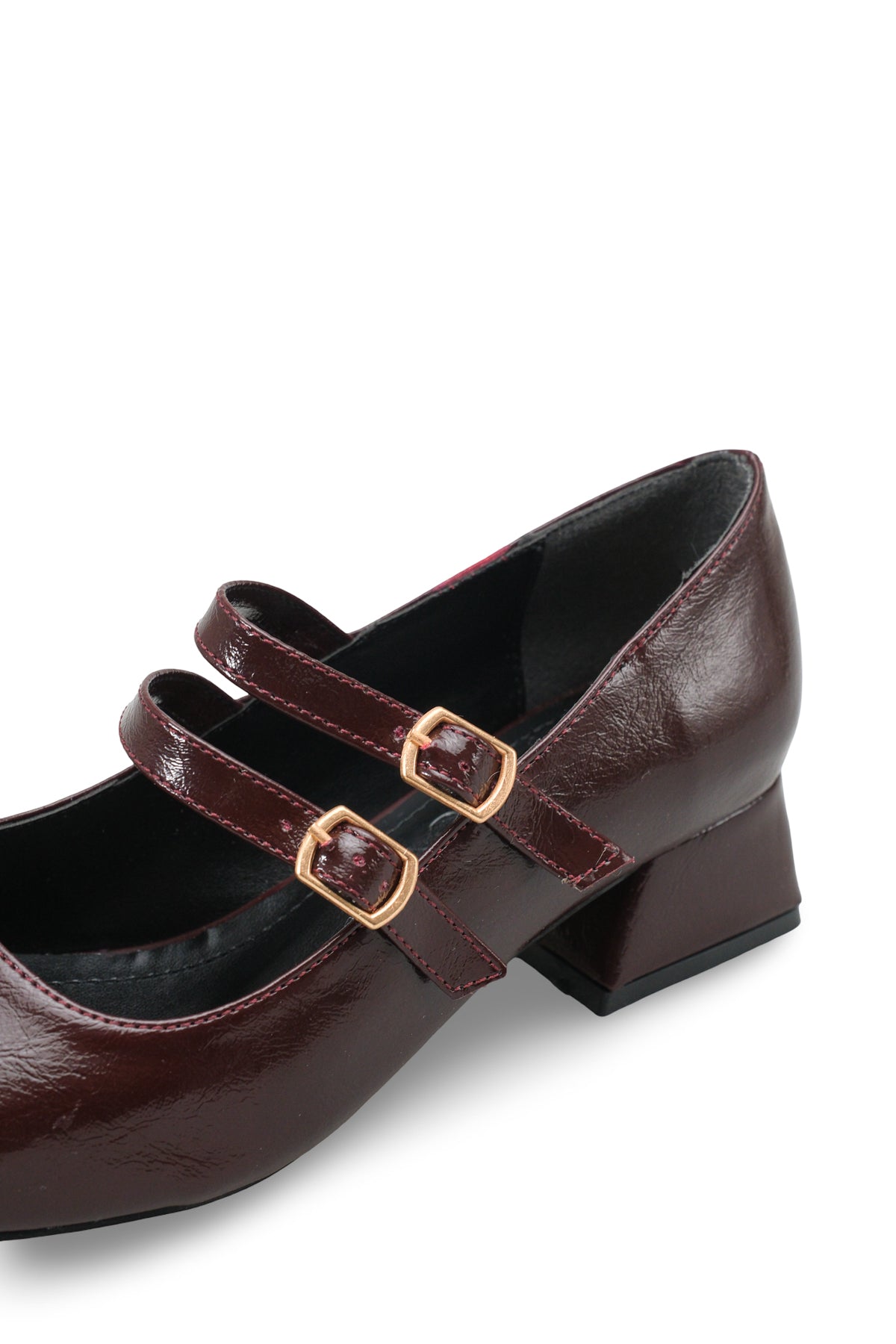 Riccon Iarwarin Kadın Kısa Topuklu Ayakkabı 00125197 Bordo Rustik