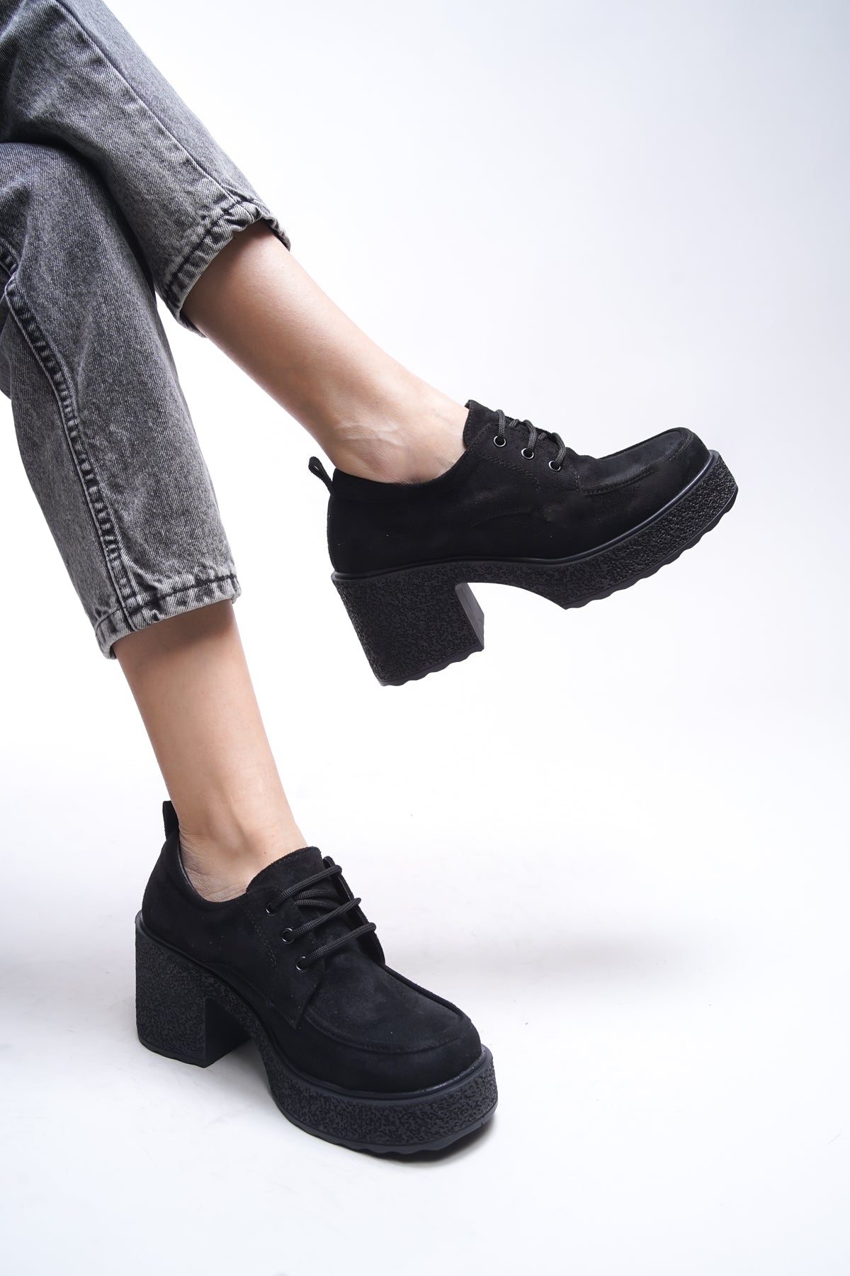 Riccon Qerekna Kadın Topuklu Bağcıklı Loafer 00121500