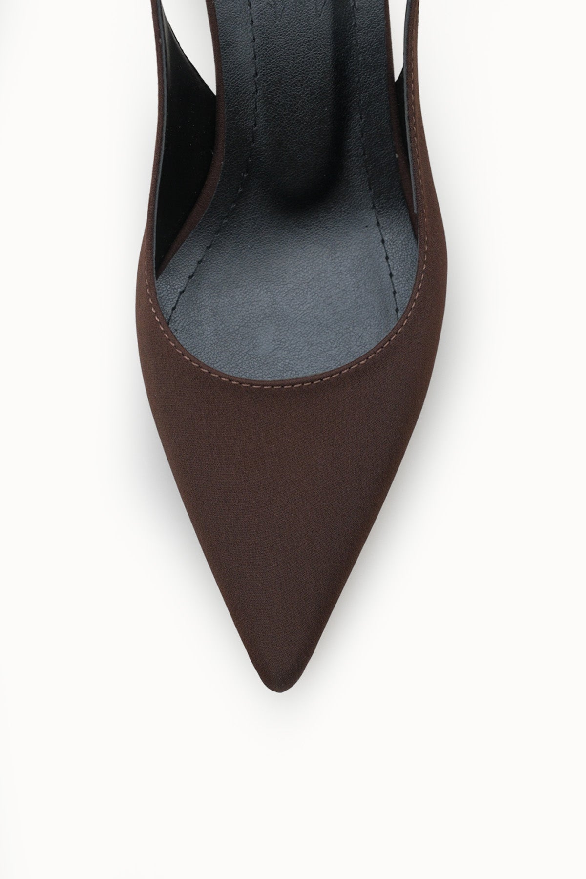 Riccon Kadın Sivri Burunlu Arkası Açık İnce Topuklu Ayakkabı 0012200 Mat Kahverengi