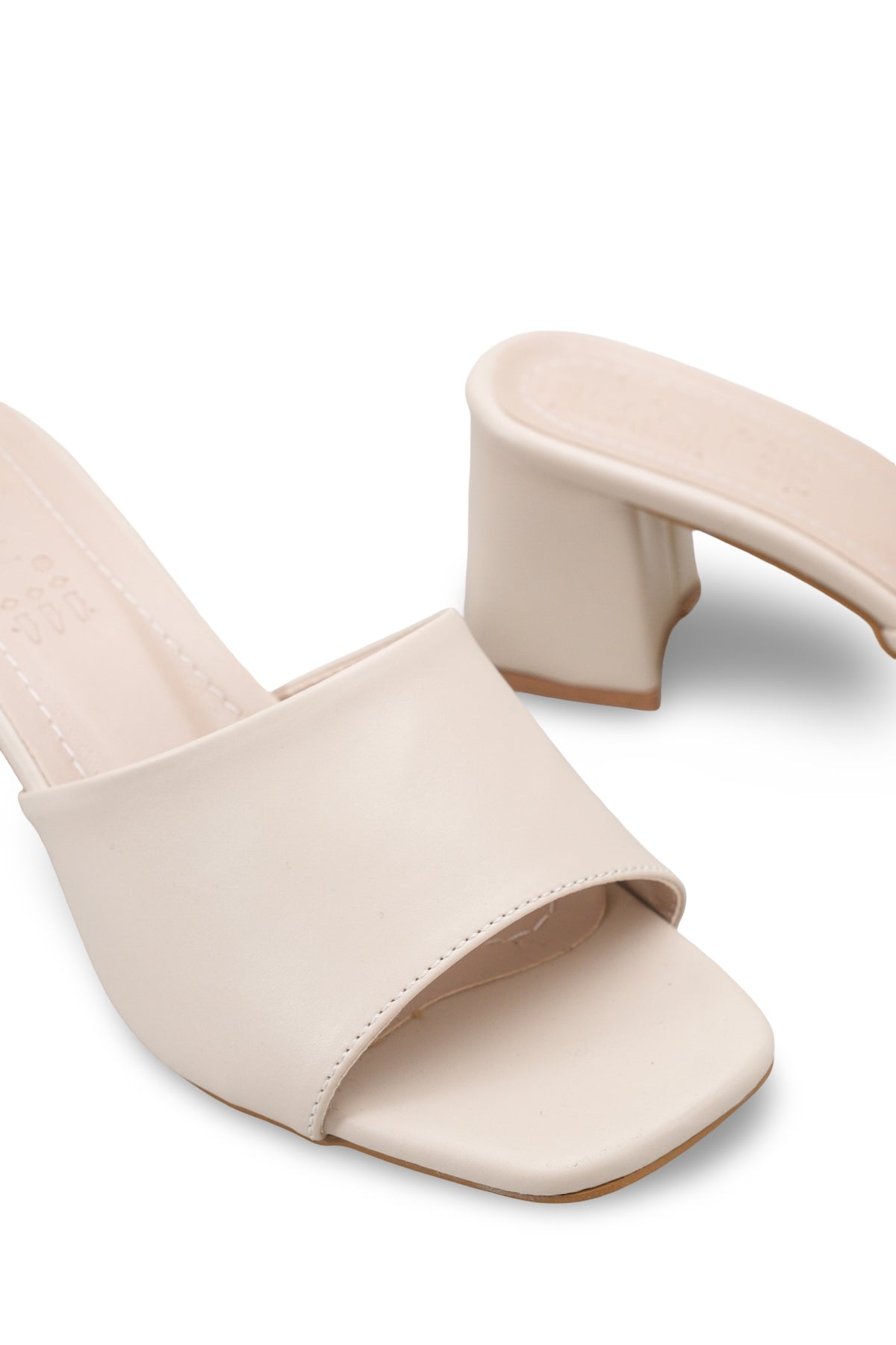 Riccon Kadın Topuklu Terlik 0012200 Ten Cilt