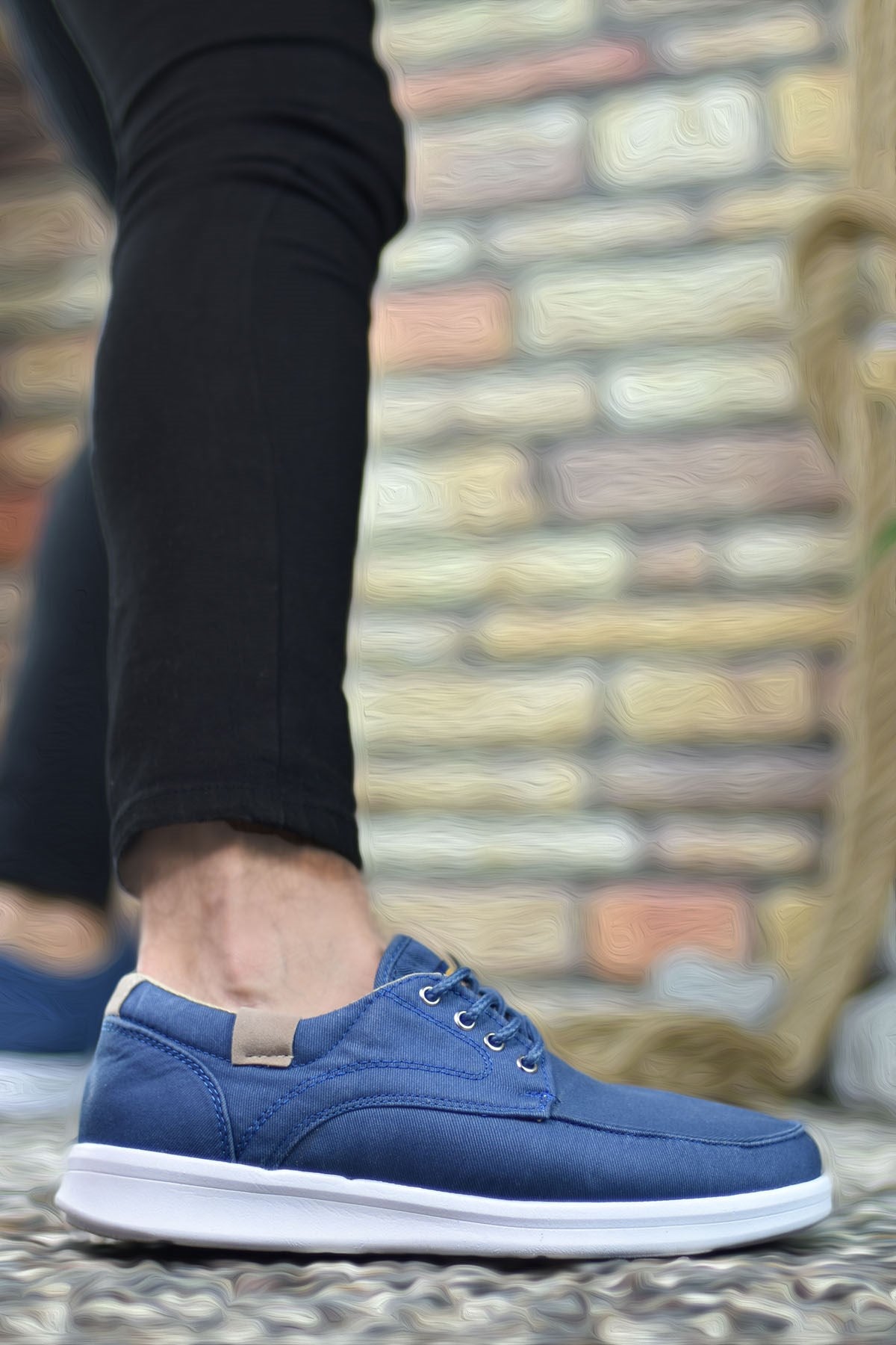 Riccon Erkek Sneaker 001223 Mavi Beyaz