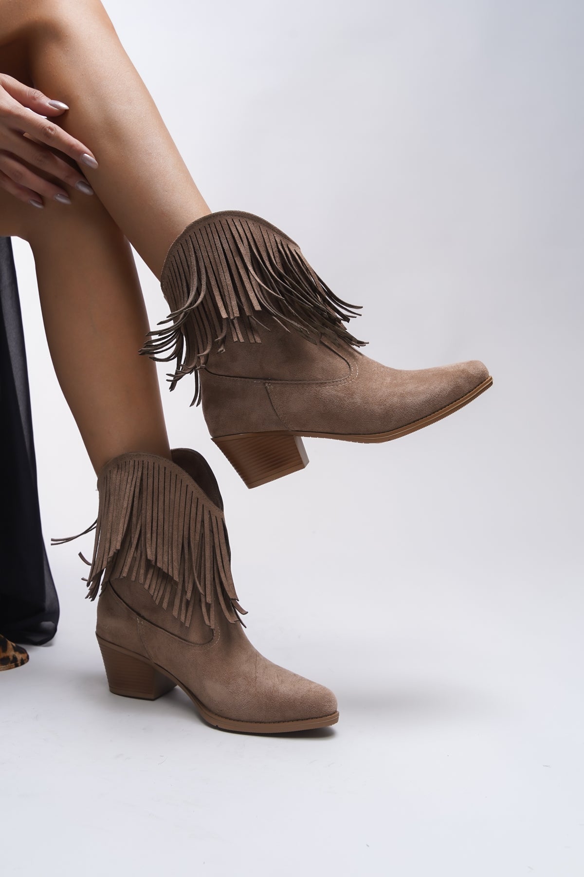 Riccon Wrioviah Kadın Püsküllü Western Bot 0012710