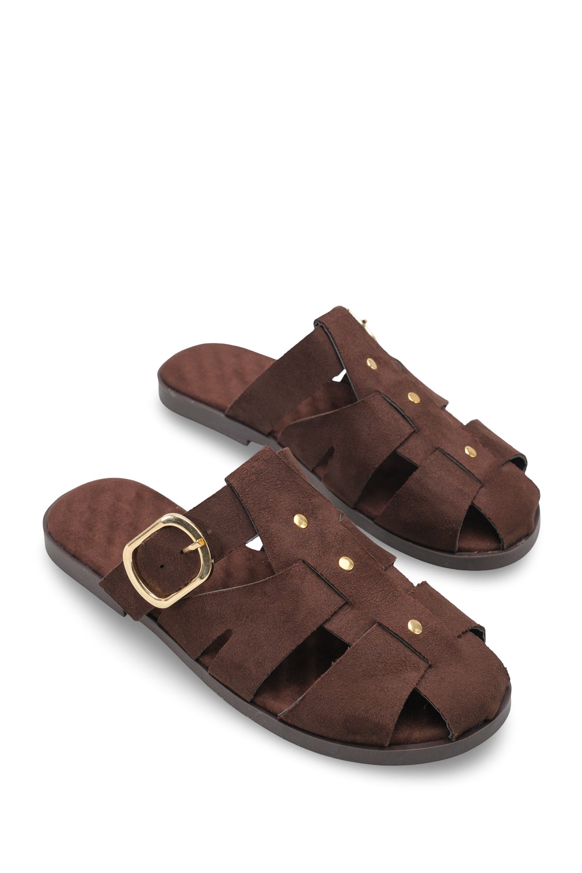 Riccon Kadın Terlik 001212 Kahverengi