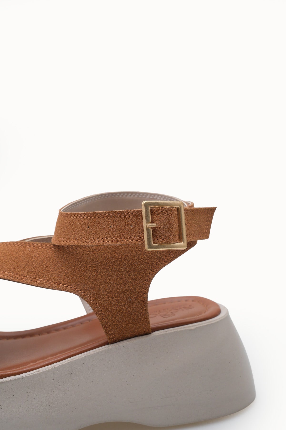 Riccon Kadın Sandalet 0012810 Taba Deri Dokulu