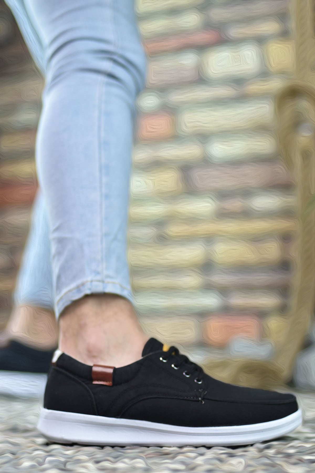 Riccon Erkek Sneaker 001223 Siyah Beyaz