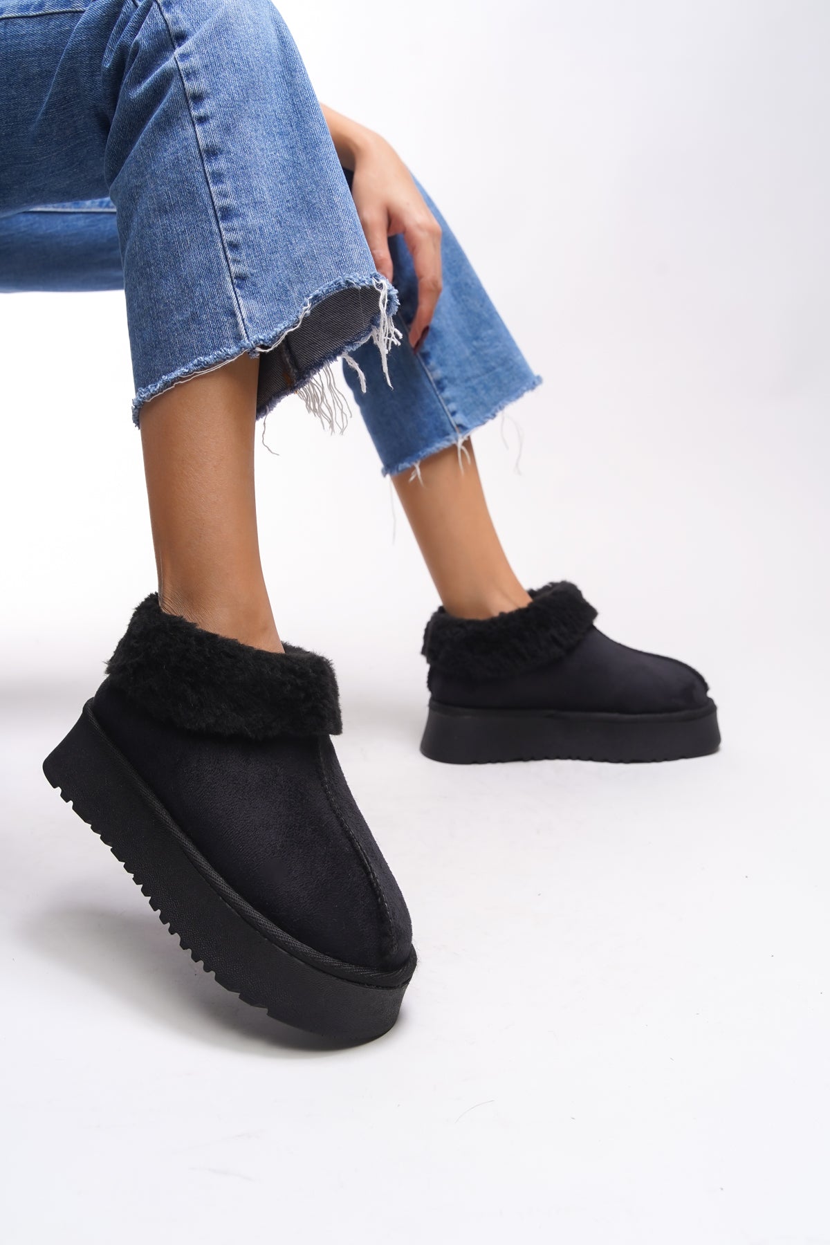 Riccon Loralath Kadın Yüksek Tabanlı Kürklü Rahat Bot 0012203