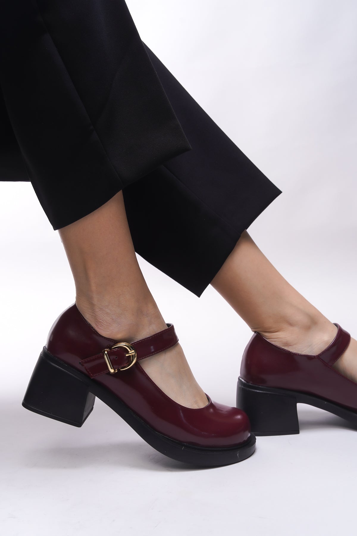 Riccon Kyslanna Kadın Loafer 0012503 Bordo Rugan