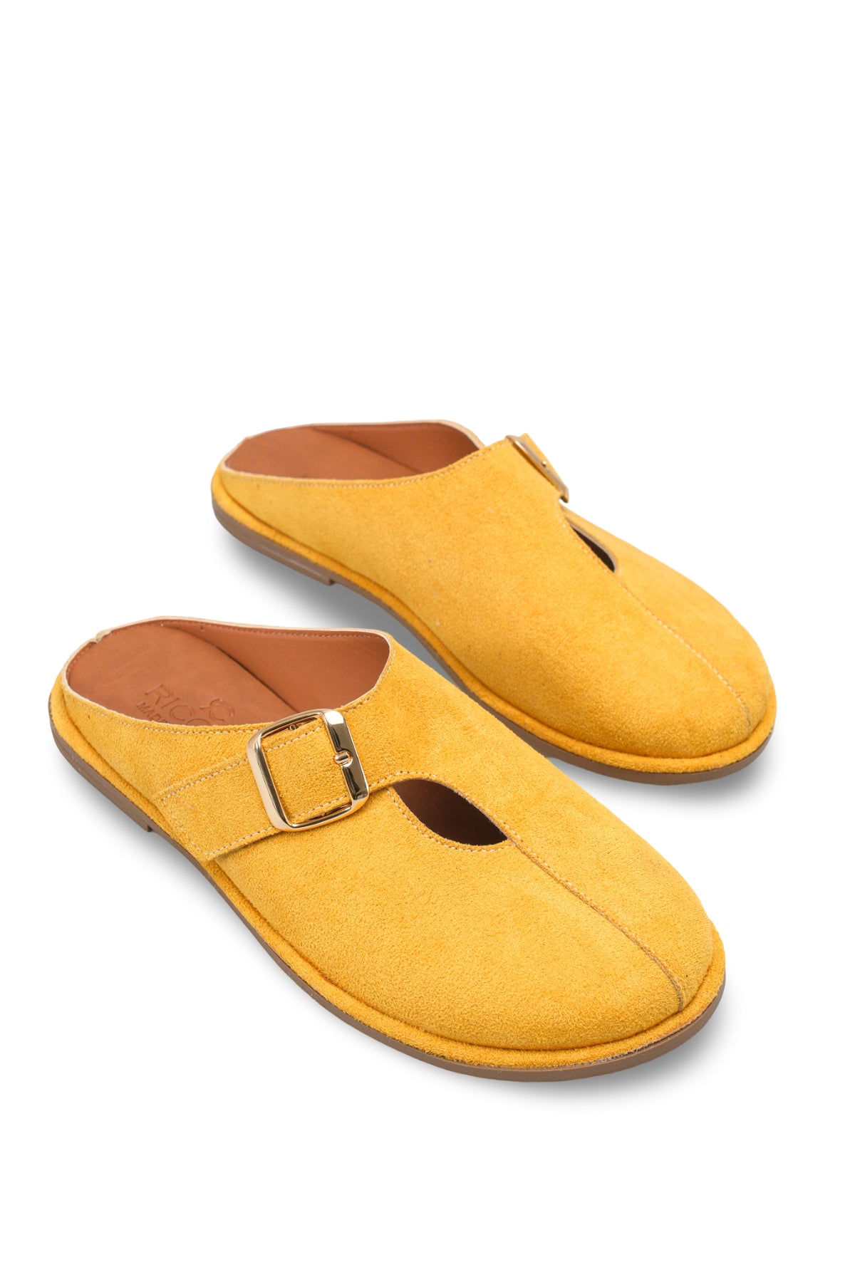 Riccon Kadın Terlik 001261 Hardal Süet