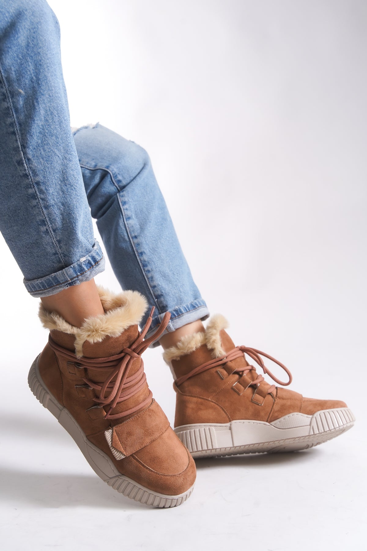 Riccon Pyriseth Kadın İçi Kürklü Sneaker Bot 0012711
