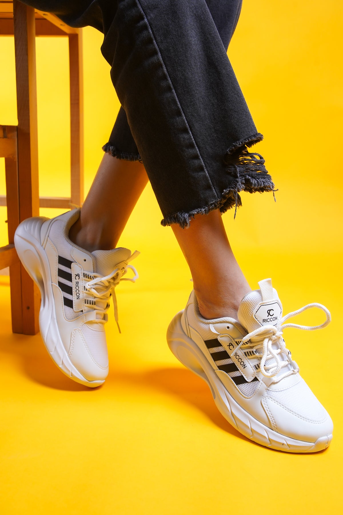 Riccon Torrine Unisex Sneaker 001293 Beyaz Siyah