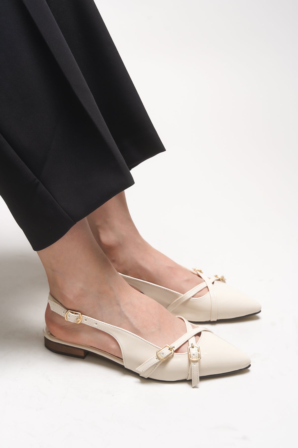 Riccon Elyenlana Kadın Sivri Burunlu Topuklu Ayakkabı 0012110