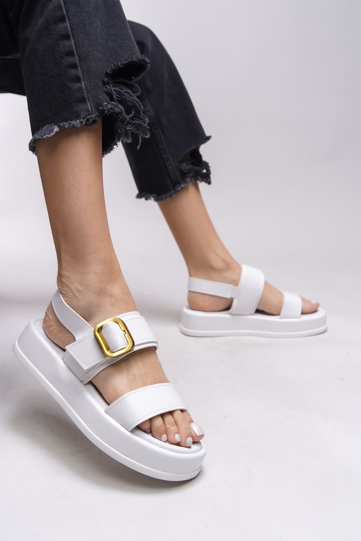 Riccon Yiendrae Kadın Tokalı Sandalet 0012785