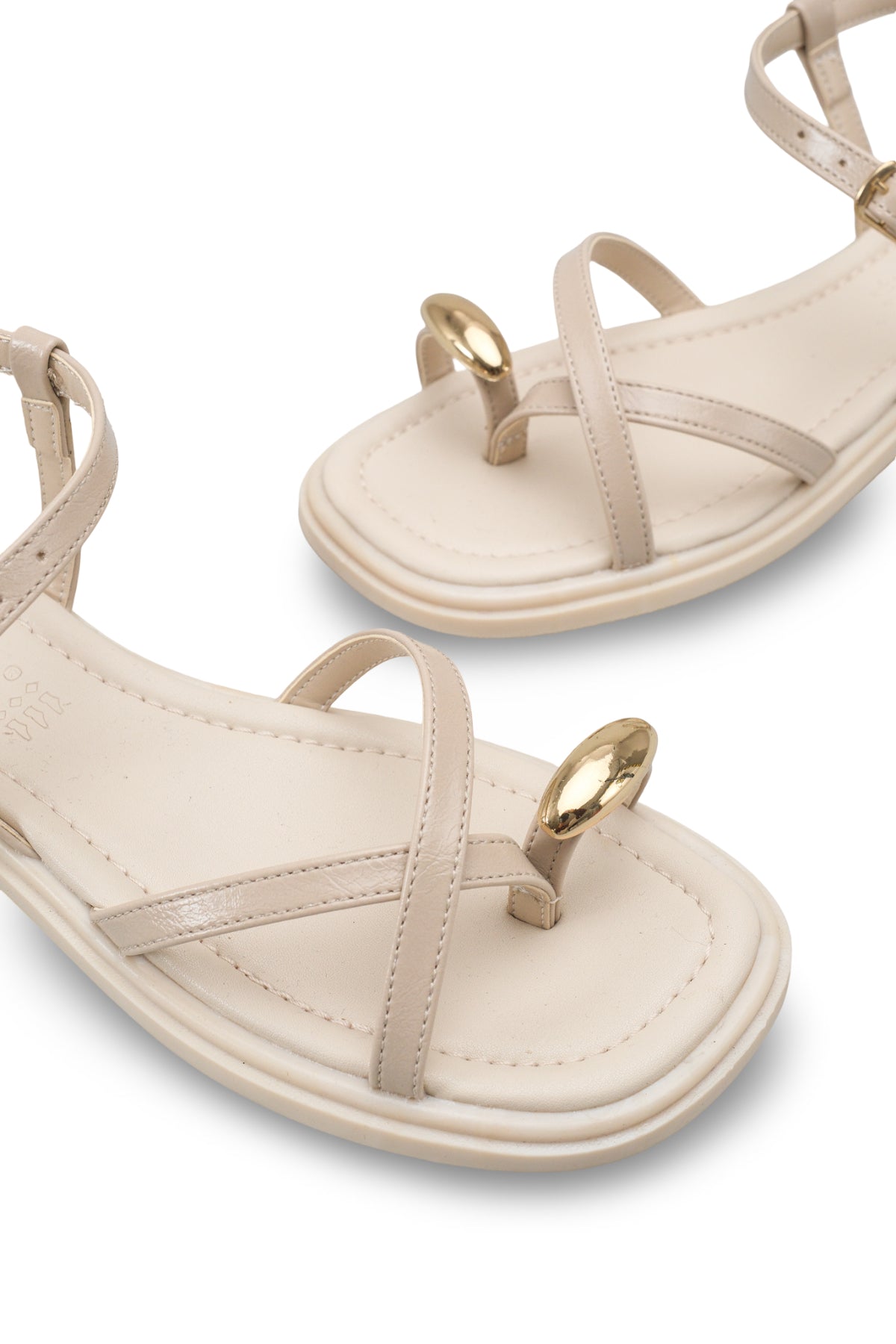 Riccon Kadın Parmak Arası Sandalet 00121006 Bej Rustik