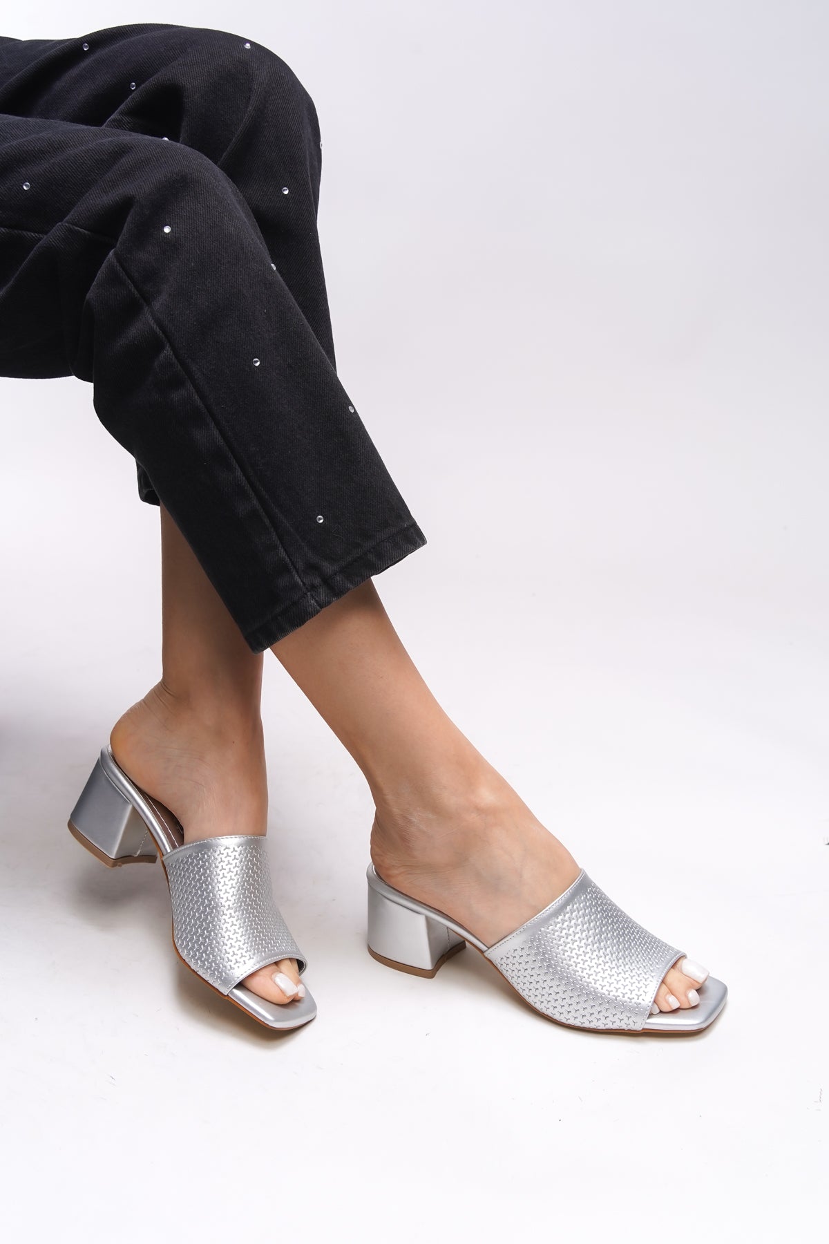 Riccon Janriara Kadın Topuklu Terlik 0012128