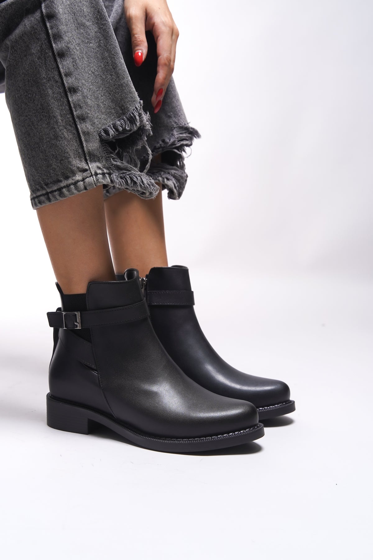 Riccon Elyedelia Kadın Toka Detaylı Lastikli Bot 0012452