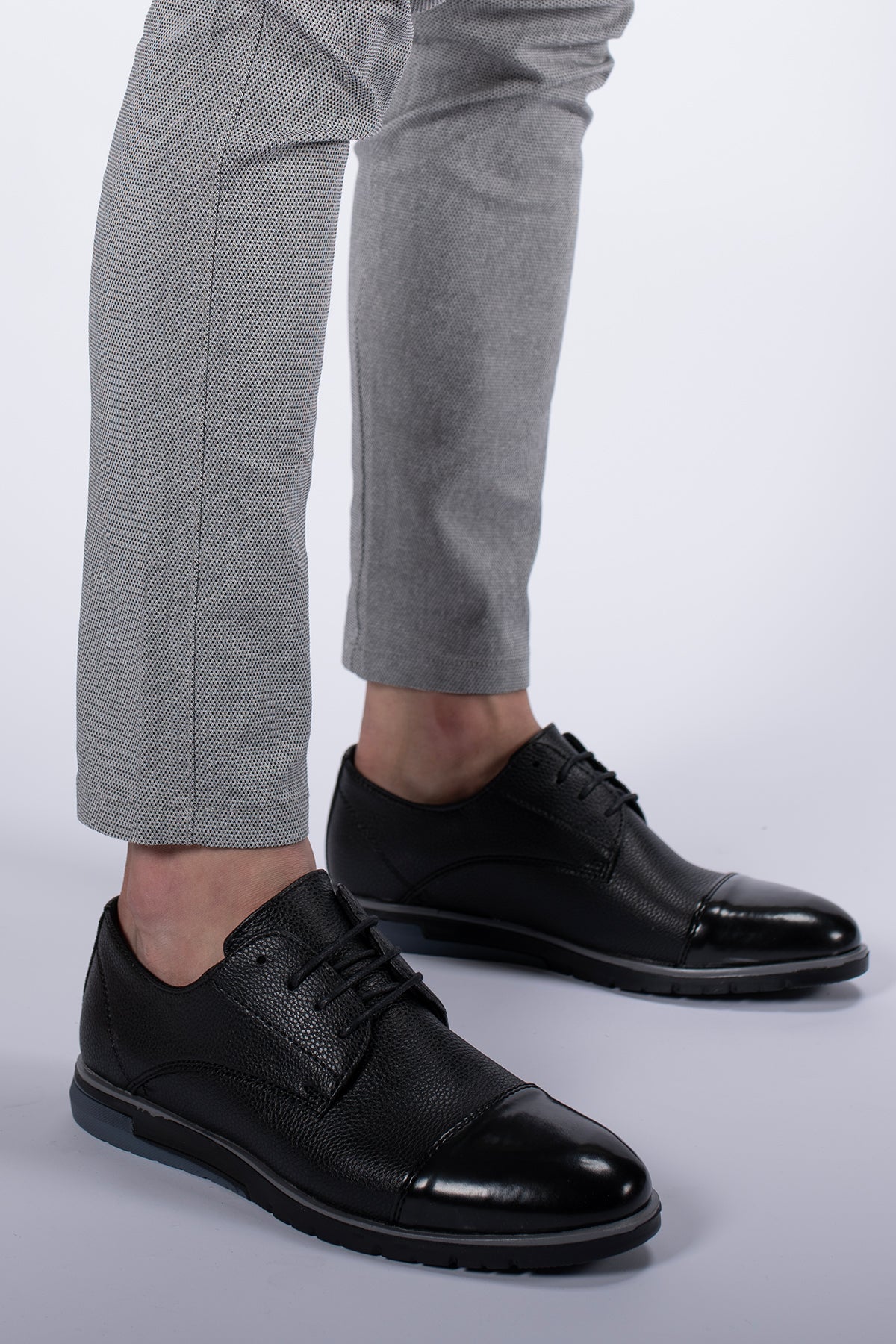 Riccon Erkek Casual Ayakkabı 0012397 Rugan Siyah