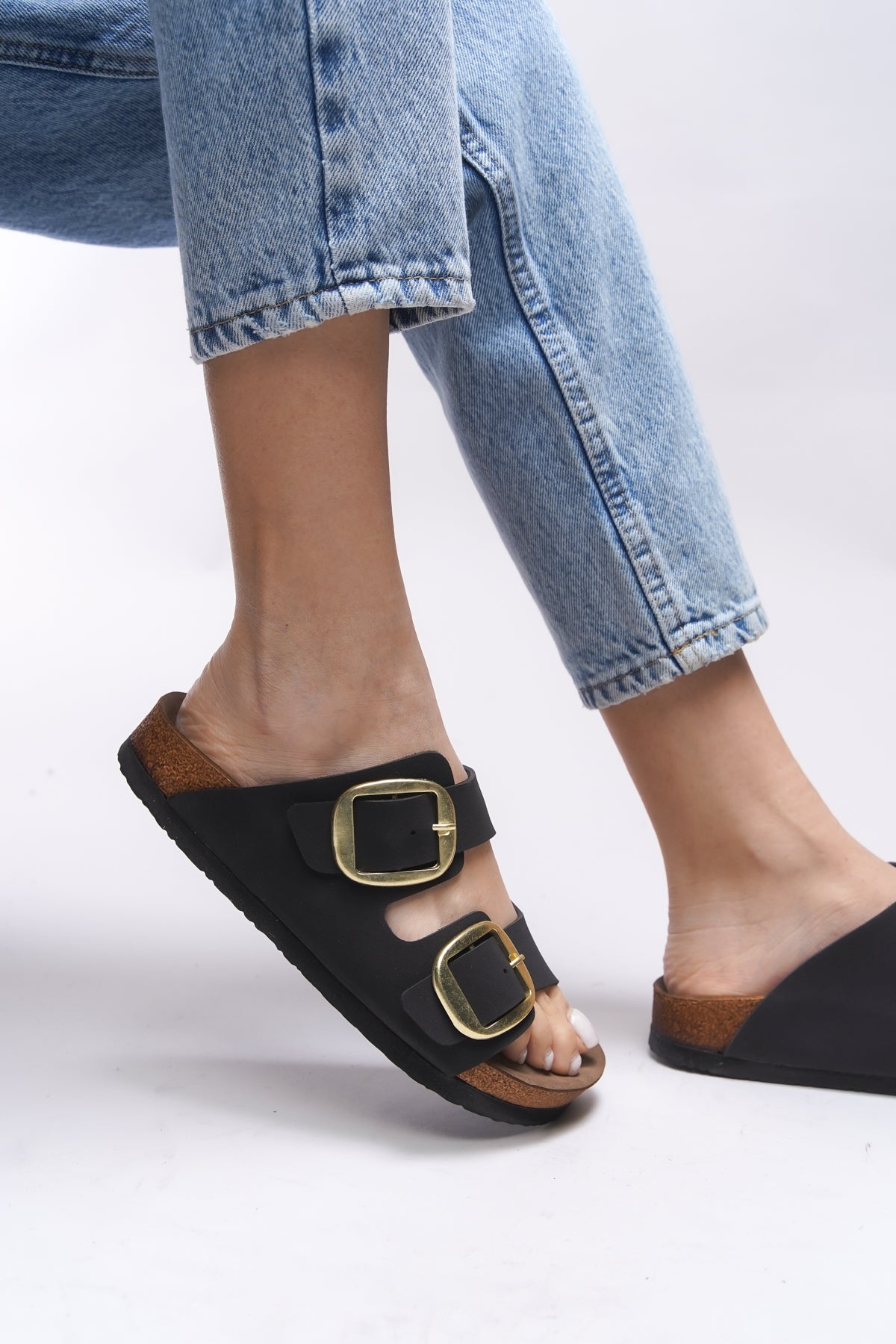 Riccon Vylsula Kadın Çift Tokalı Terlik 0012602