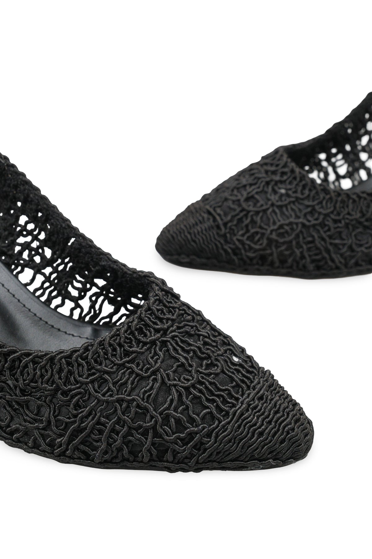 Riccon Kadın Arkası Açık Sivri Burunlu İnce Topuklu Ayakkabı 001203 Siyah