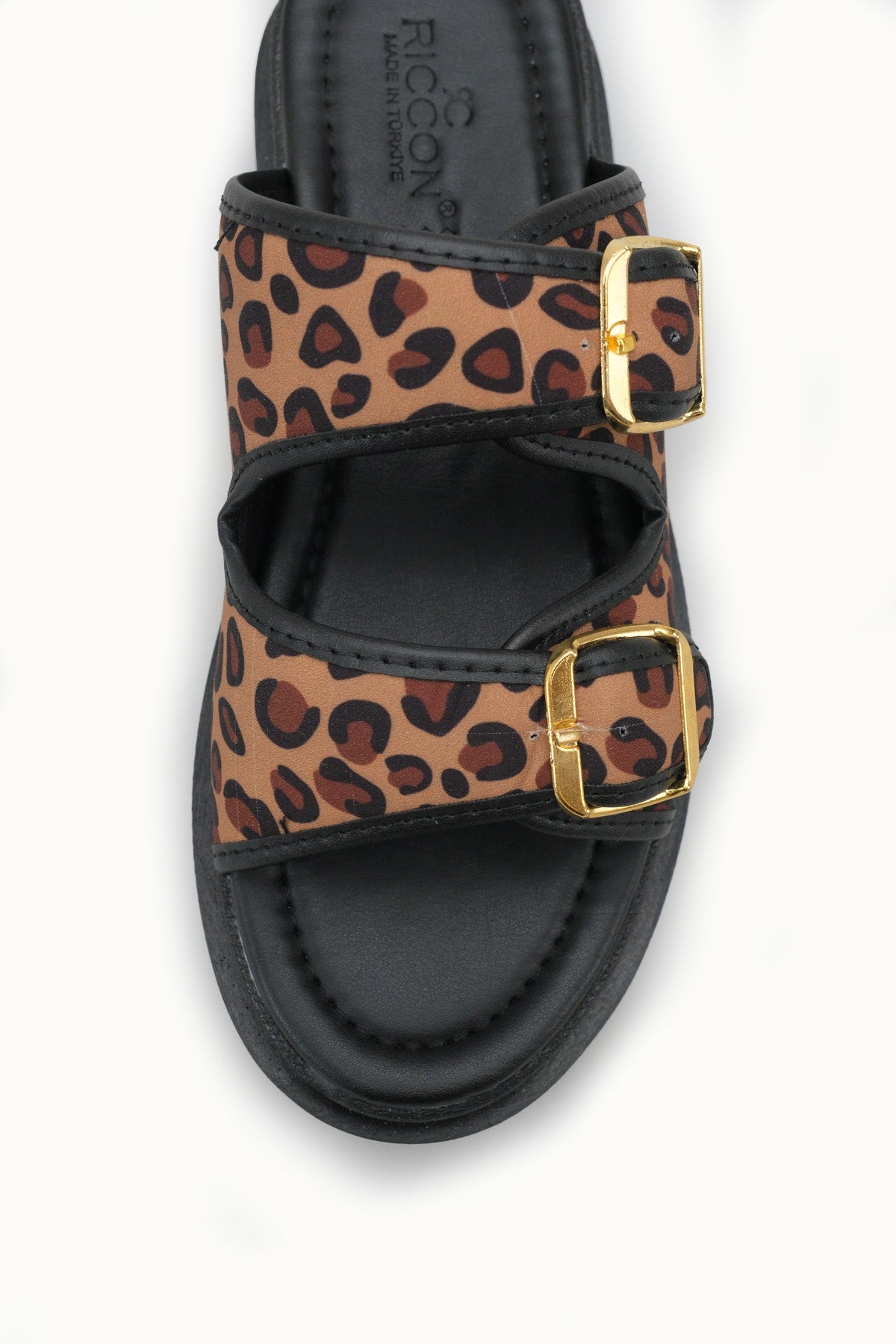 Riccon Kadın Çift Tokalı Terlik 00120401 Siyah