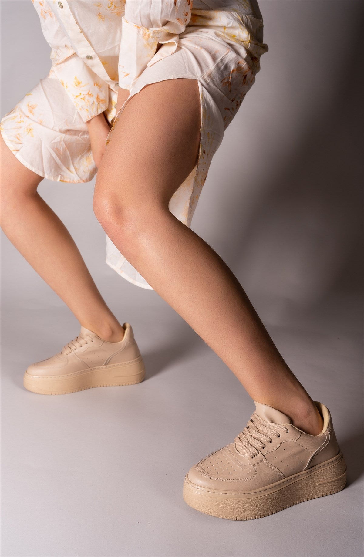 Riccon Kadın Sneaker 0012255 Nude