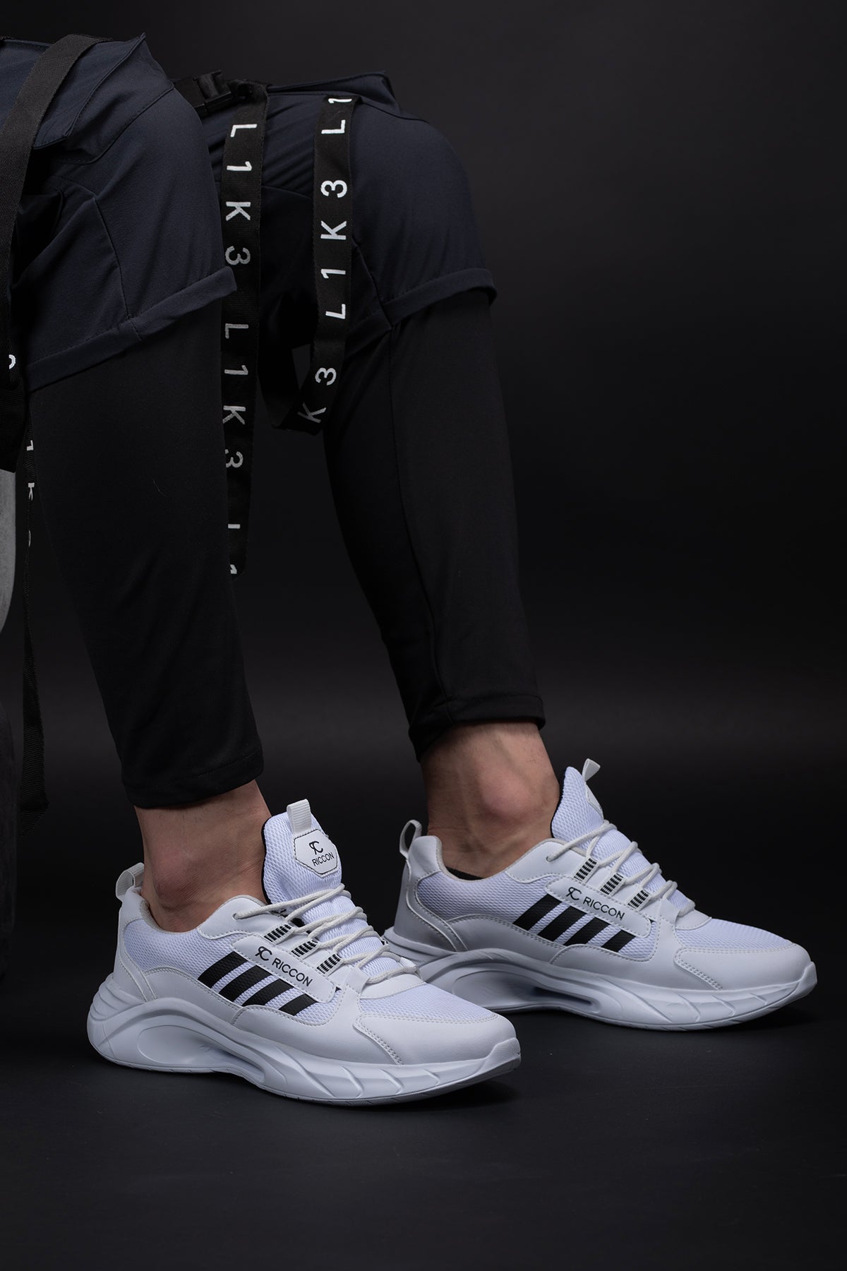 Riccon Torrine Unisex Sneaker 001293 Beyaz Siyah