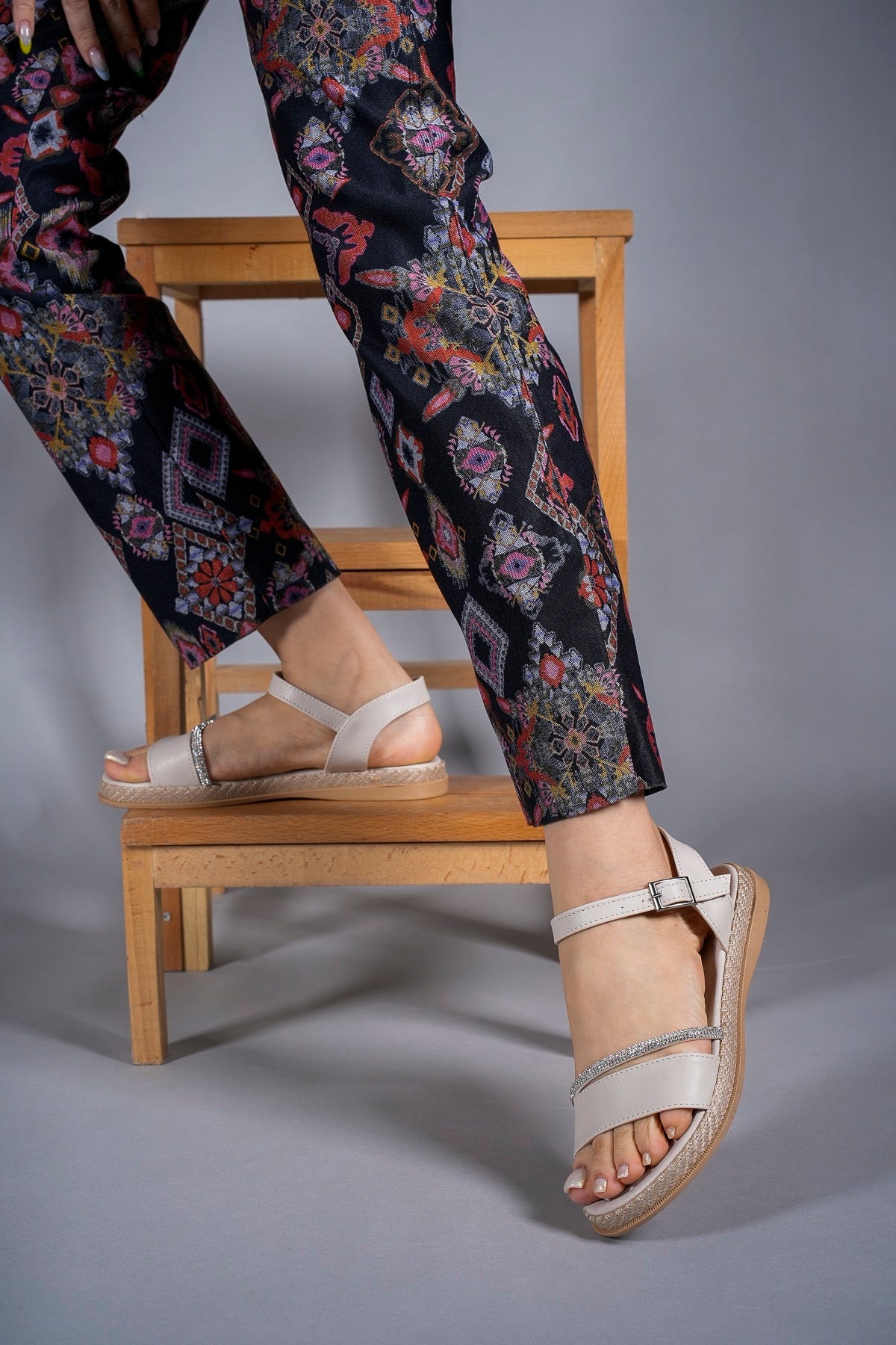 Riccon Kadın Sandalet Taşlı 0012056