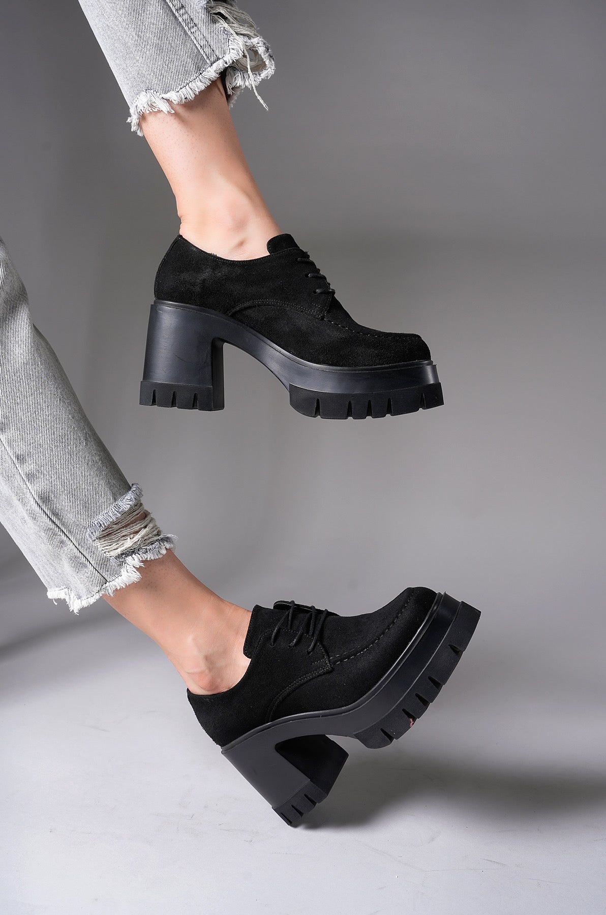 Riccon Enyfsera Kadın Loafer 0012507 Siyah Süet