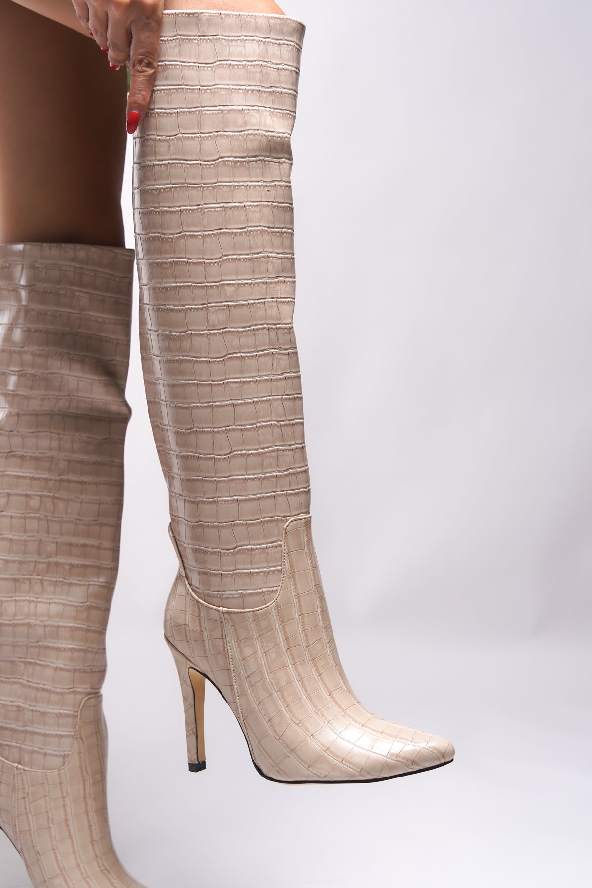 Riccon Gishophe Kadın Sivri Topuklu Çizme 00127000