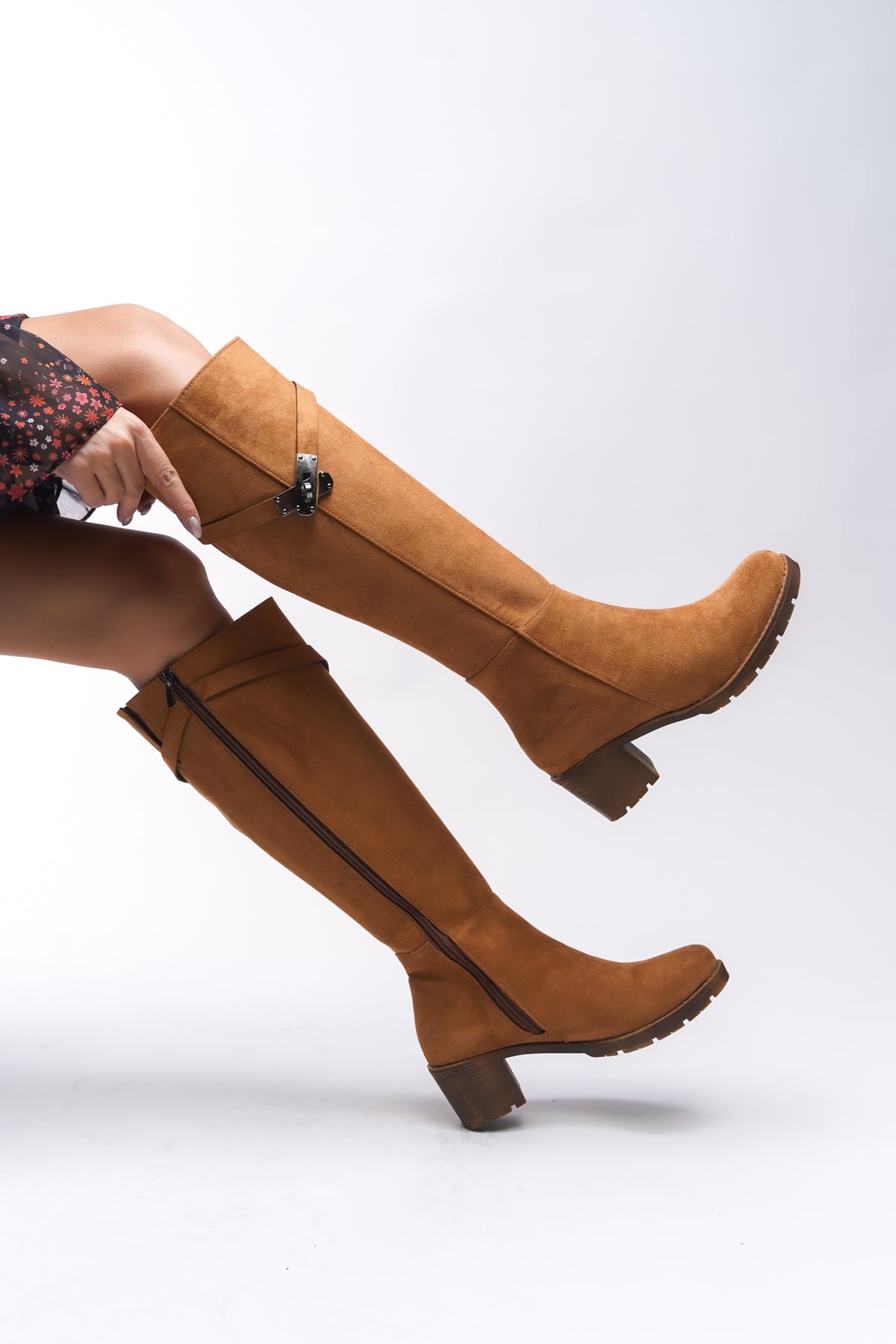 Riccon Jacmylla Kadın Kilit Detaylı Çizme 0012777