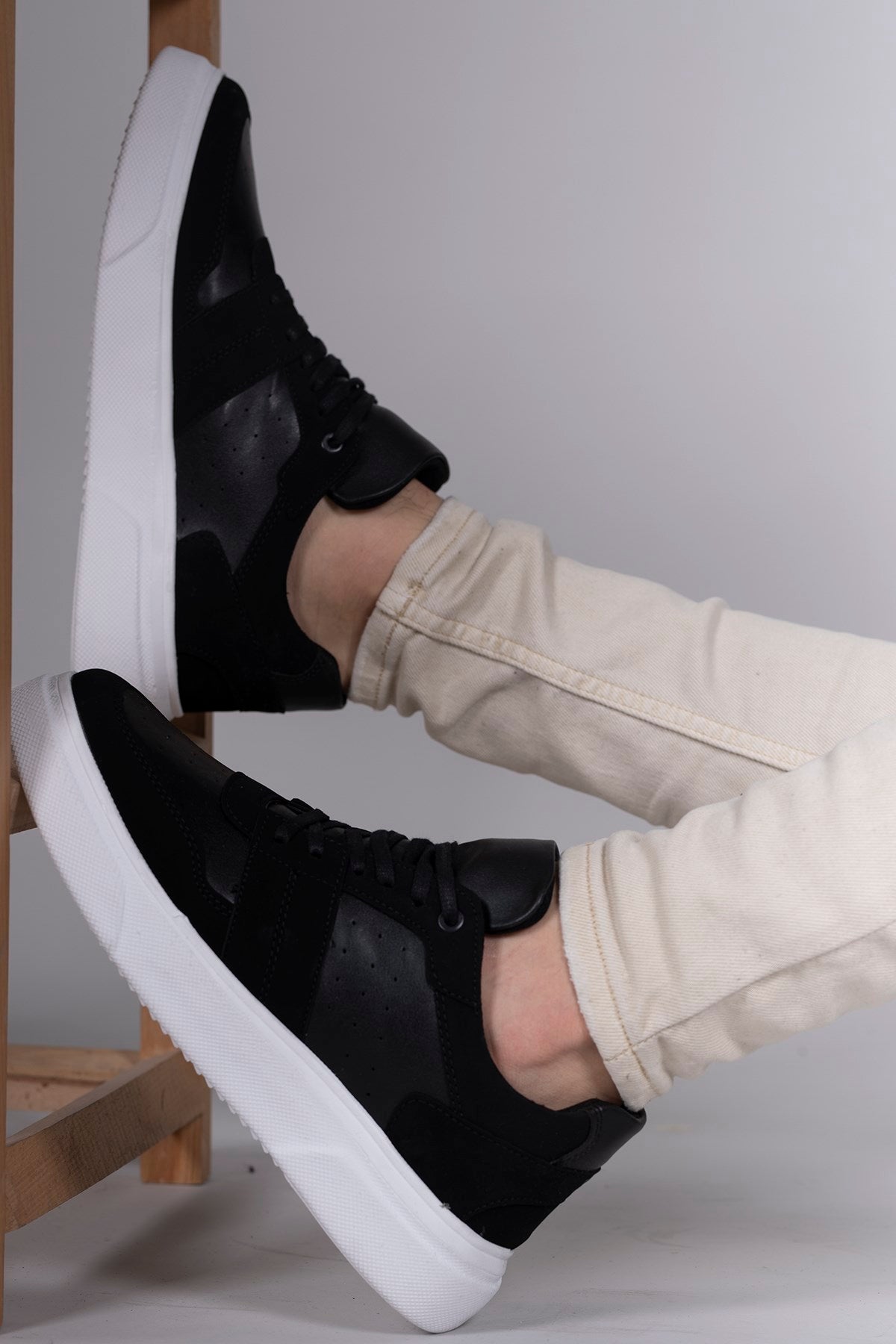 Riccon Erkek Sneaker 0012447 Siyah Beyaz