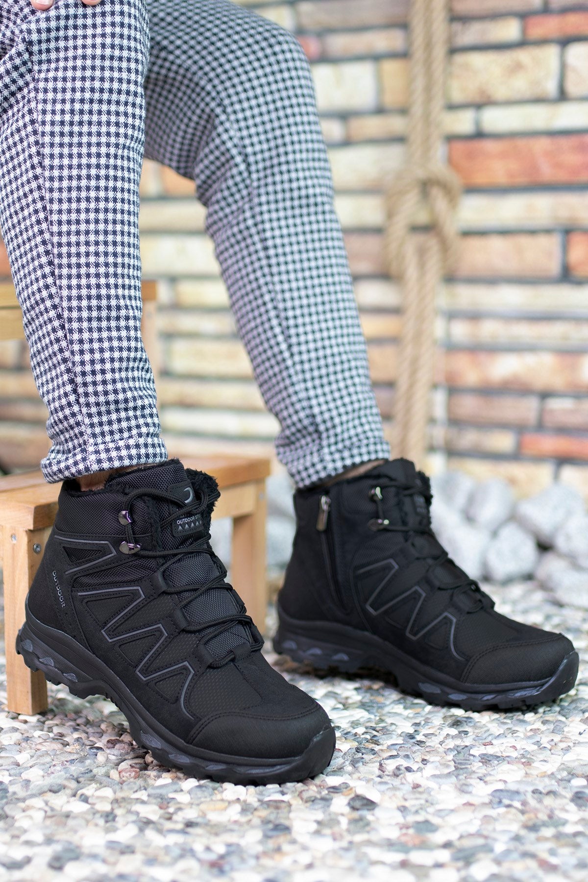 Riccon İçi Kürklü Fermuarlı Erkek Bot