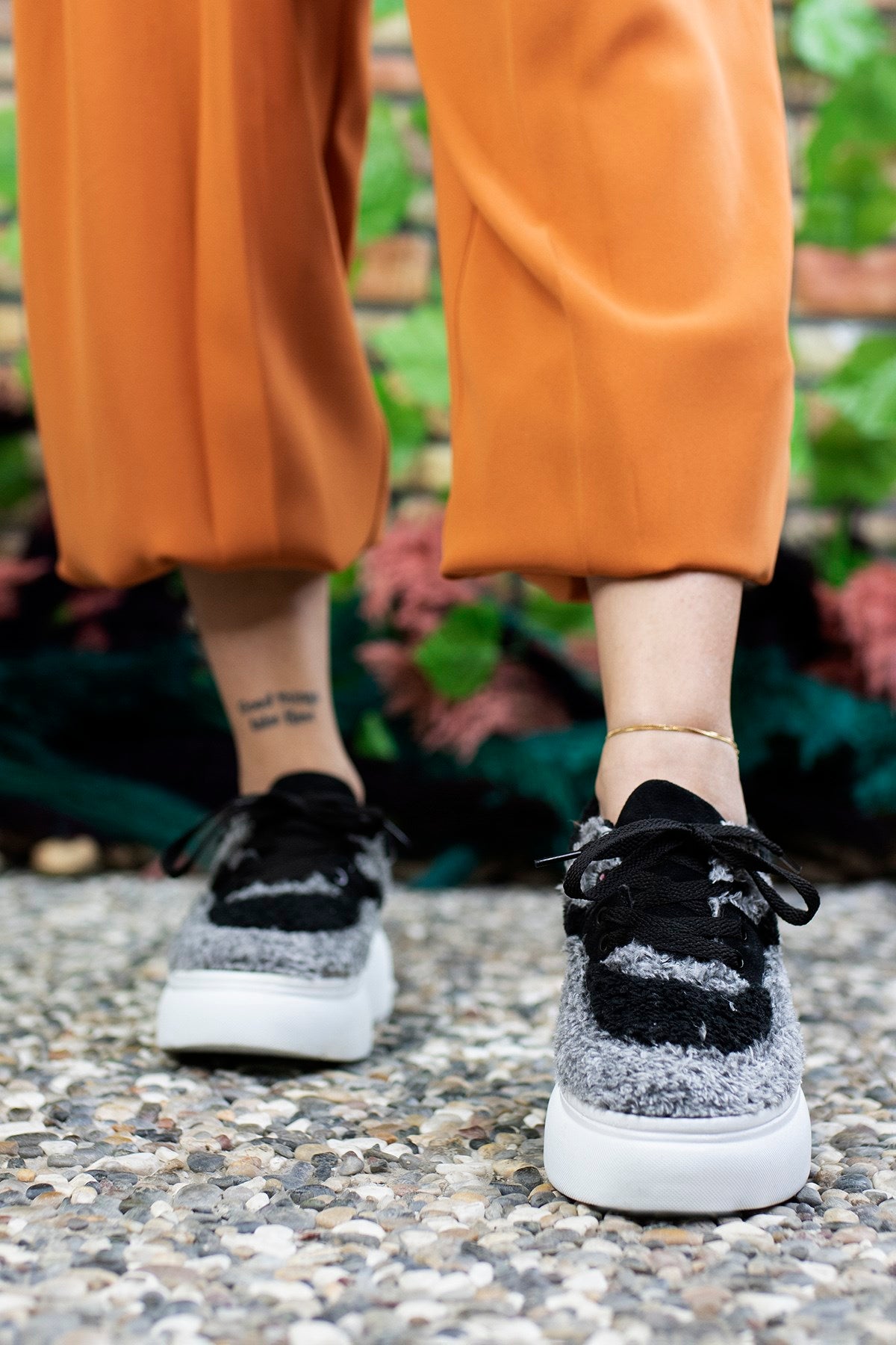Riccon Kadın Tüylü Sneaker 0012106