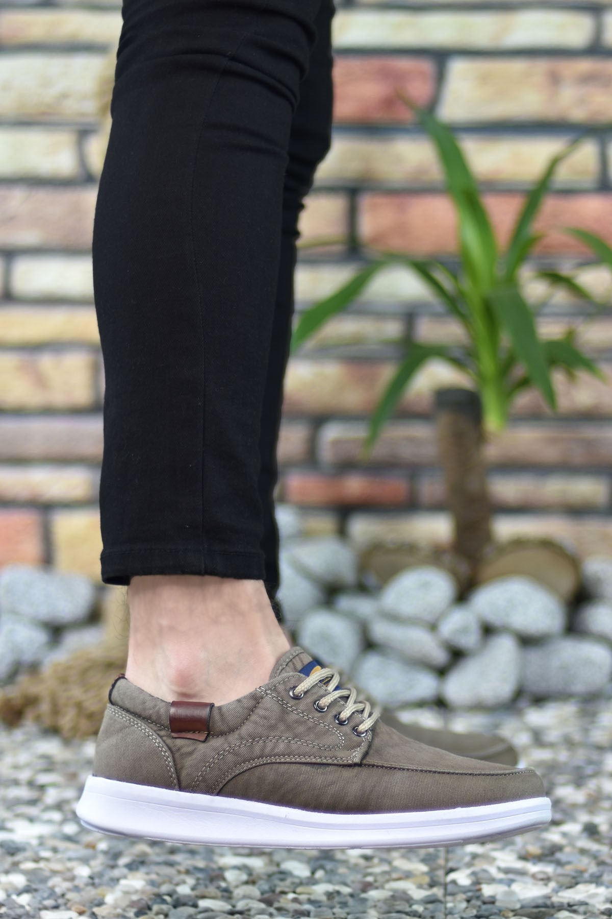 Riccon Erkek Sneaker 001223 Vizon Beyaz