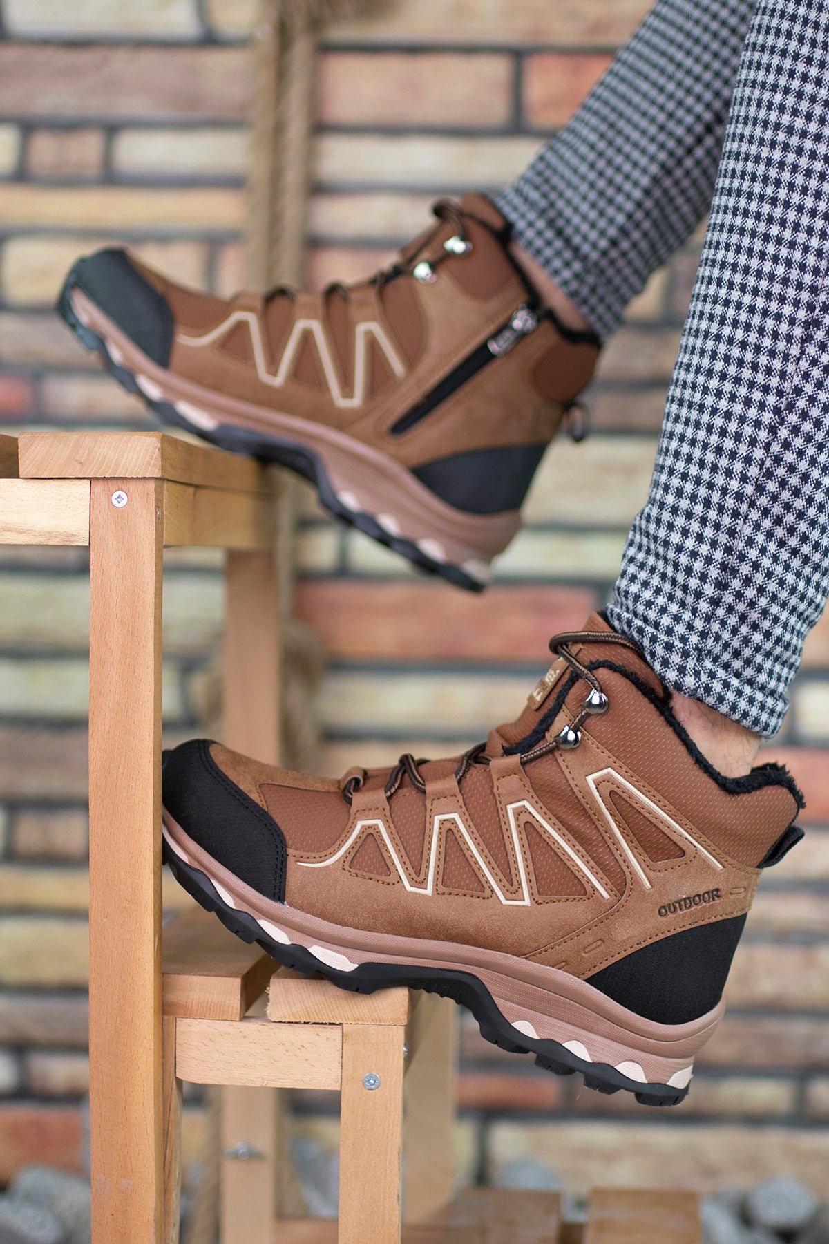 Riccon İçi Kürklü Fermuarlı Erkek Bot