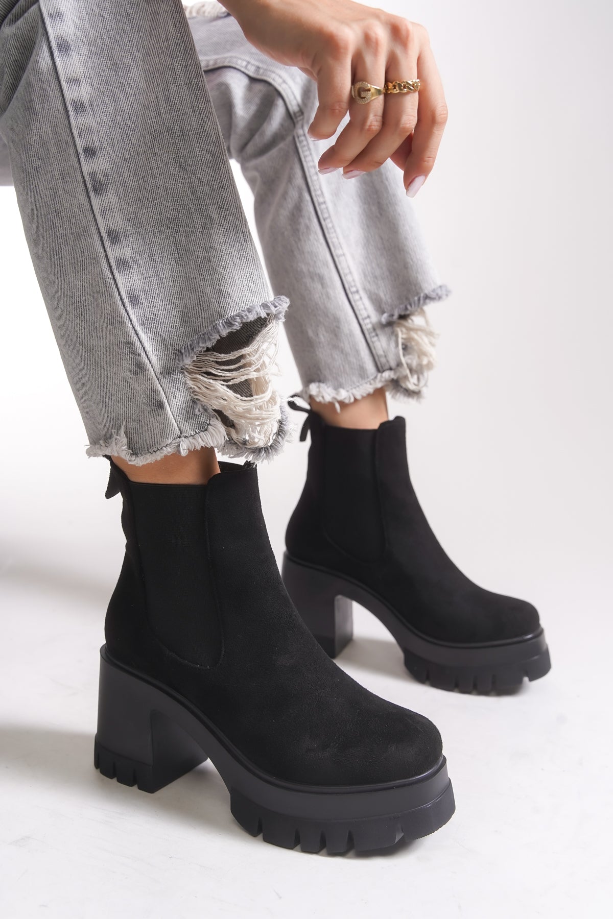 Riccon Nyendorei Kadın Topuklu Bot 0012502