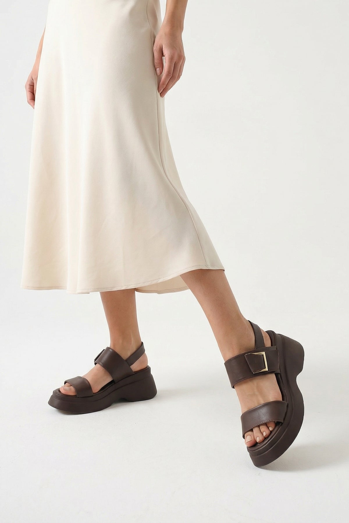 Riccon Gablynthi Kadın Sandalet 0012907 Kahverengi