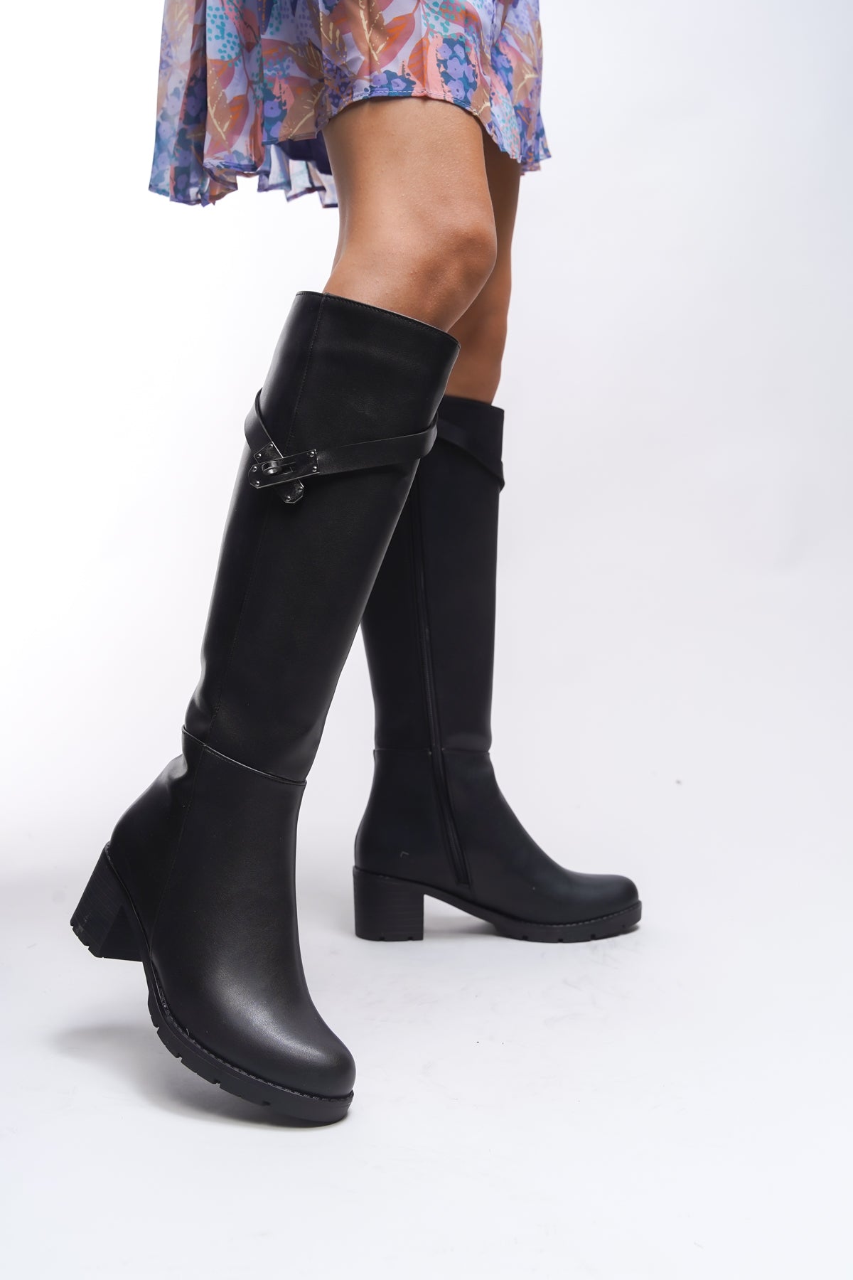 Riccon Jacmylla Kadın Kilit Detaylı Çizme 0012777