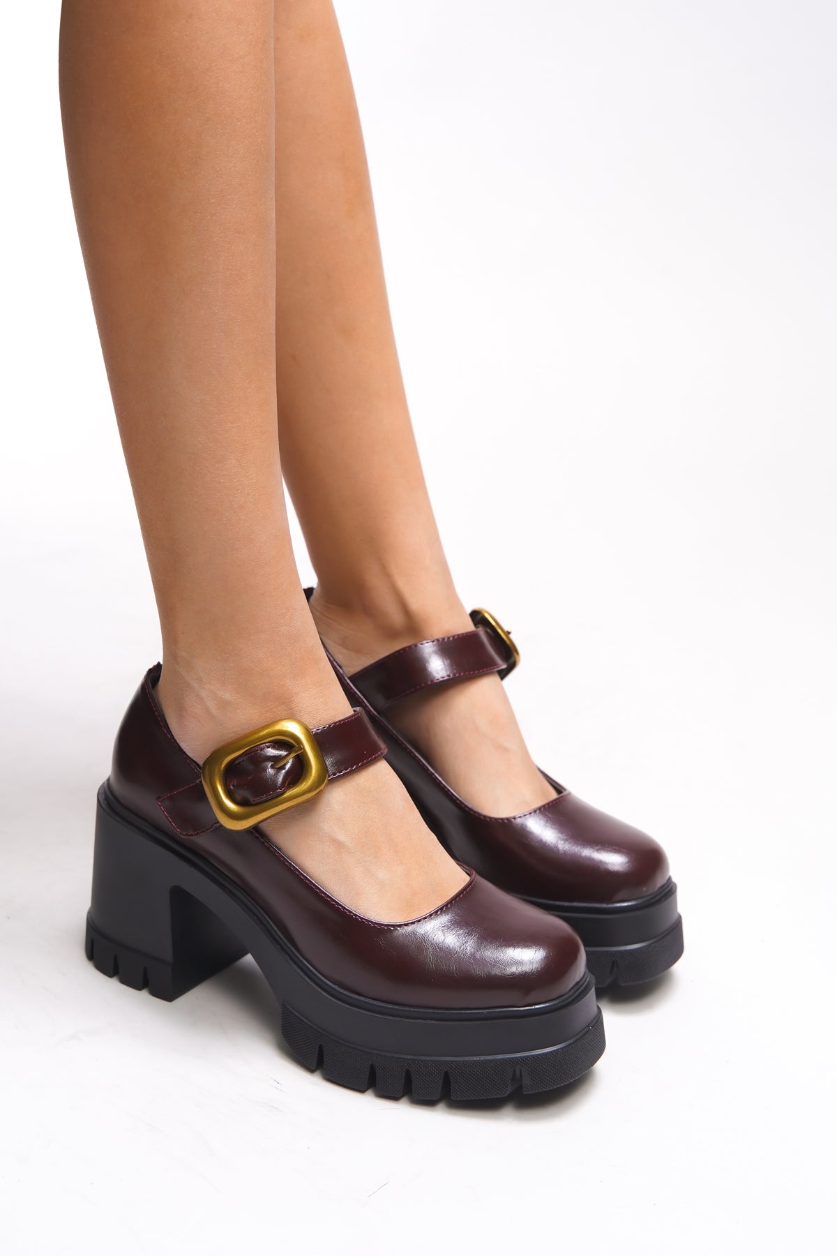 Riccon Brilaena Kadın Tokalı Topuklu Loafer 00121006