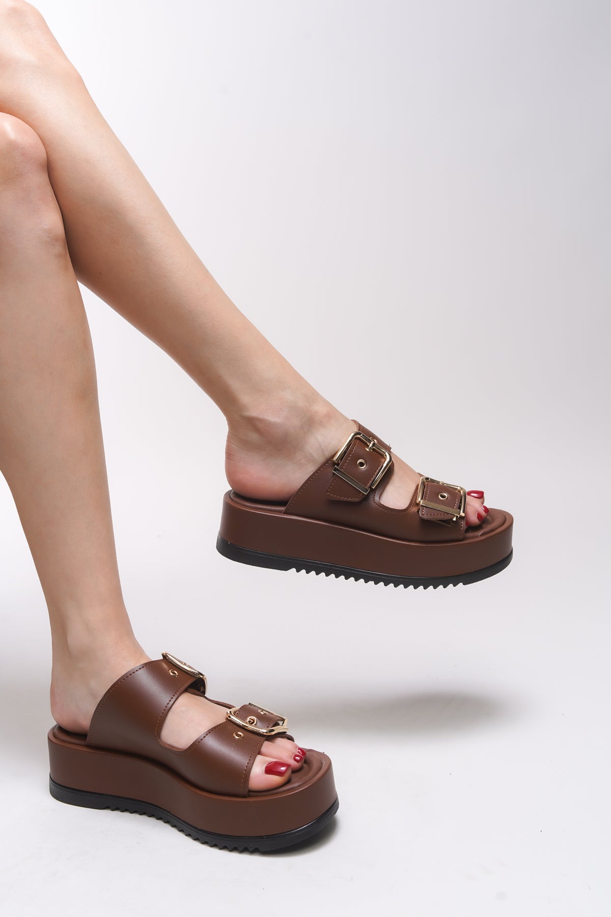 Riccon Winledha Kadın Çift Tokalı Terlik 001278