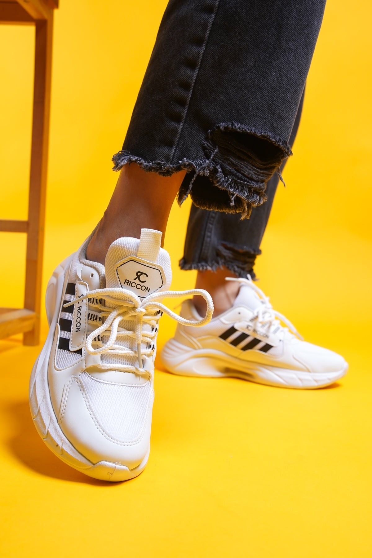 Riccon Torrine Unisex Sneaker 001293 Beyaz Siyah