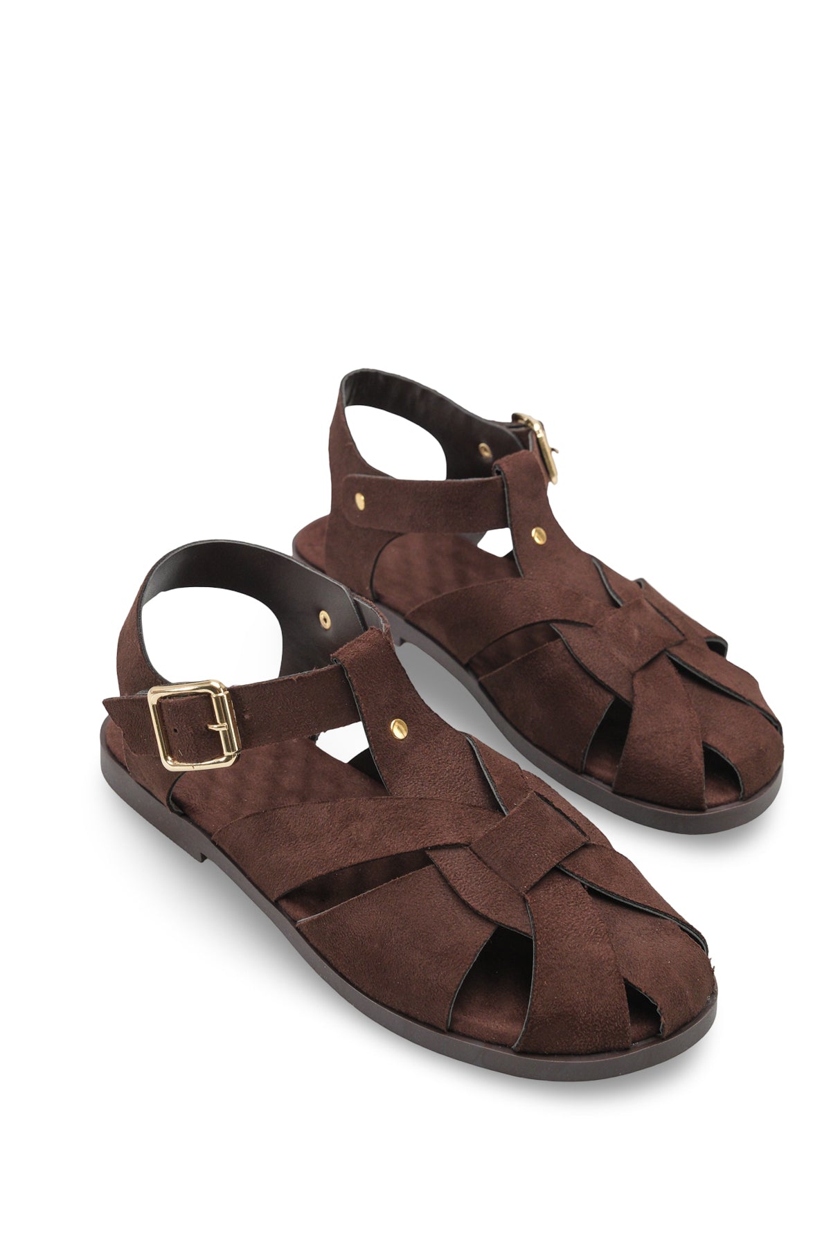 Riccon Kadın Sandalet 001210 Kahverengi