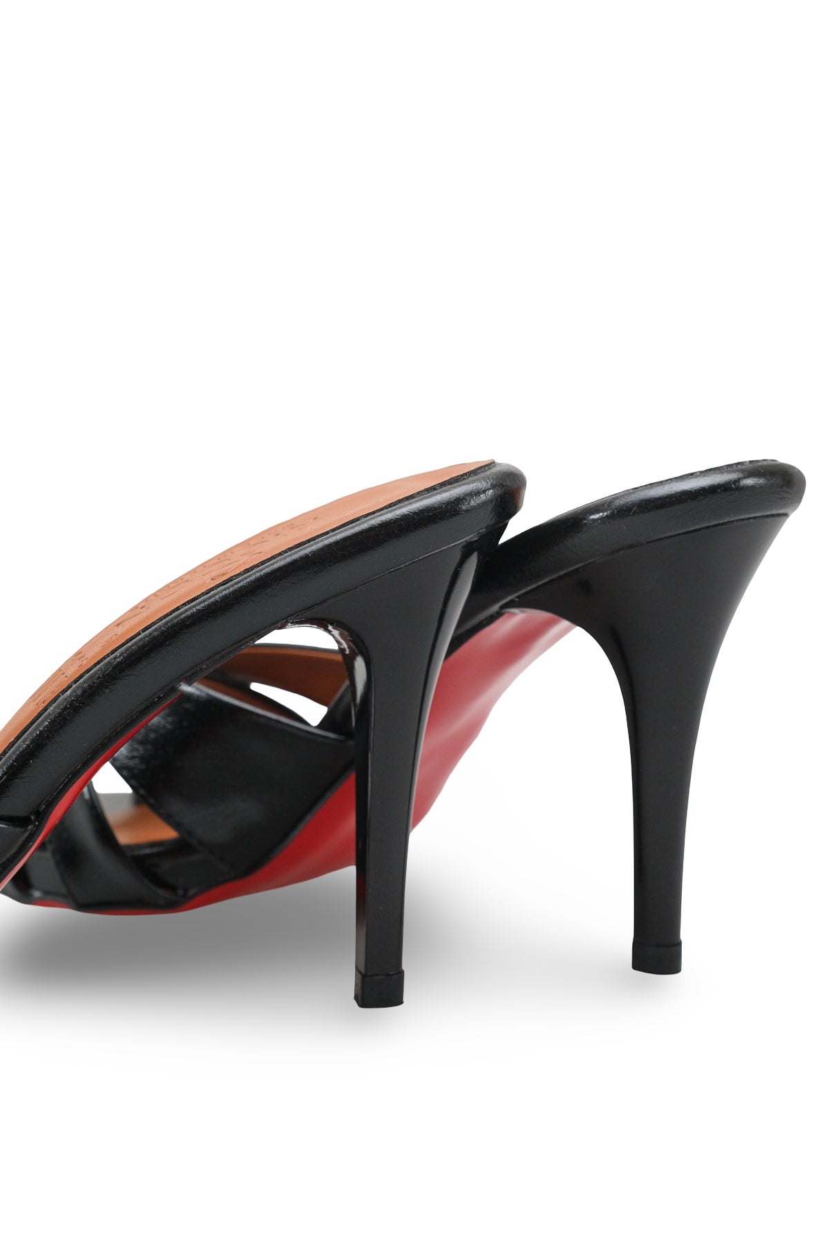 Riccon Kadın İnce Topuklu Terlik 0012720 Siyah Rustik