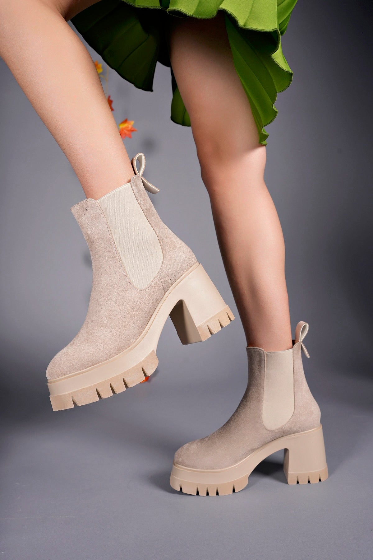 Riccon Nyendorei Kadın Topuklu Bot 0012502