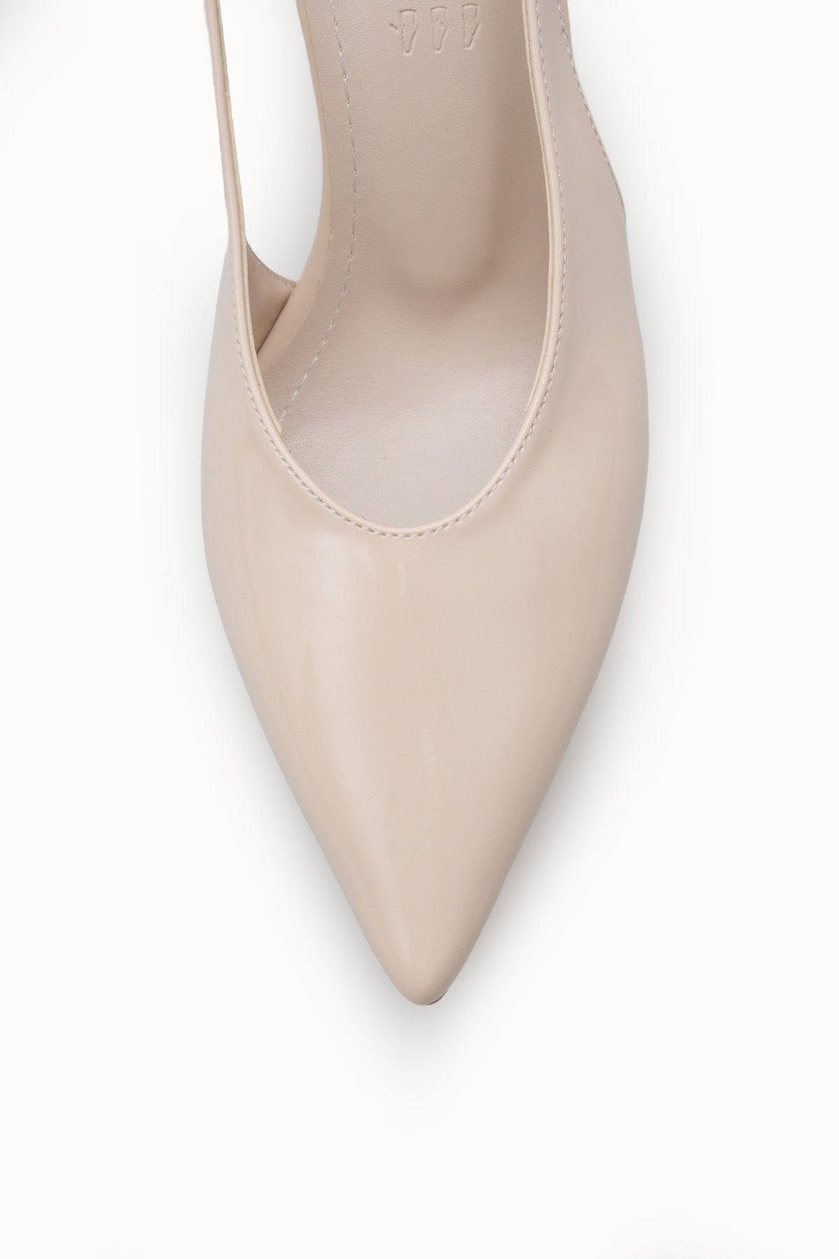 Riccon Kadın Sivri Burunlu Arkası Açık İnce Topuklu Ayakkabı 0012560 Ten Rugan
