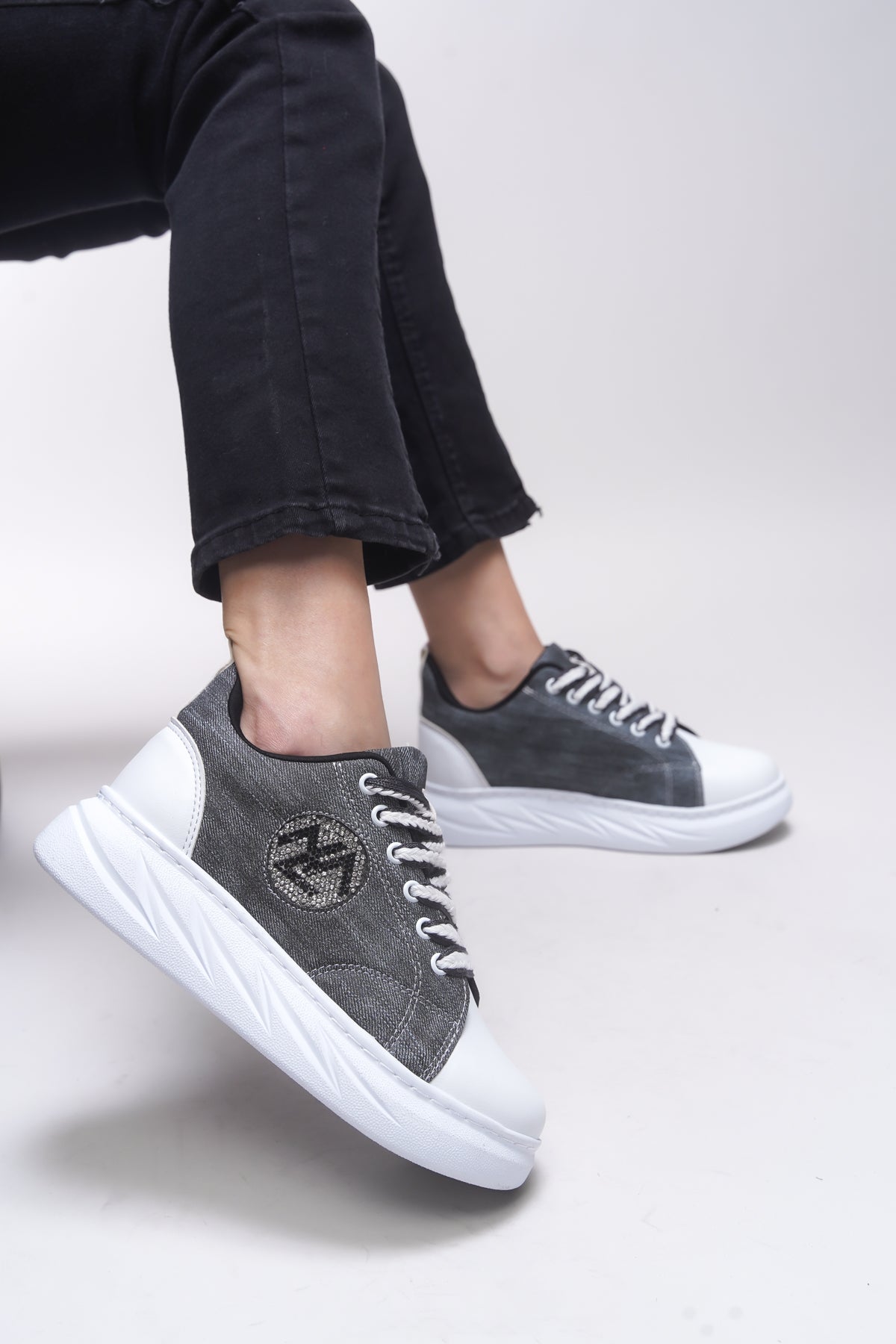 Riccon Libtihne Kadın Sneaker 0012238 Gri