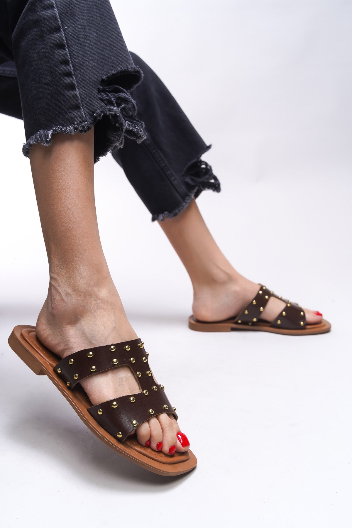 Riccon Jilsynora Kadın Hakiki Deri Terlik 00120763