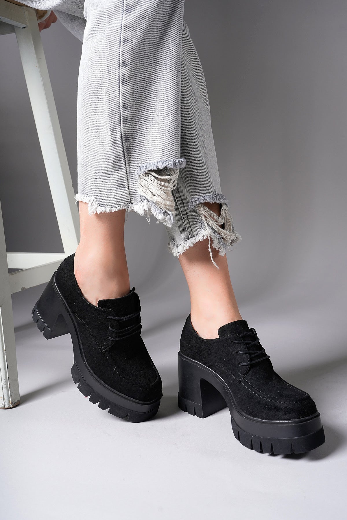 Riccon Enyfsera Kadın Loafer 0012507 Siyah Süet