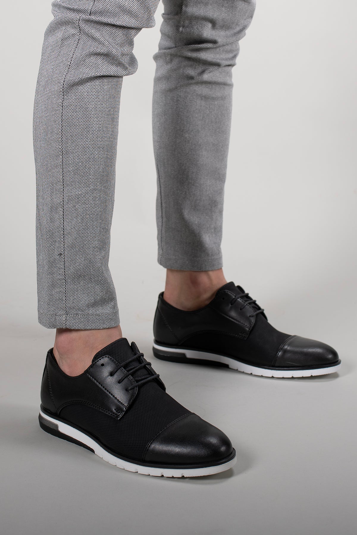Riccon Erkek Casual Ayakkabı 0012397 Siyah Beyaz