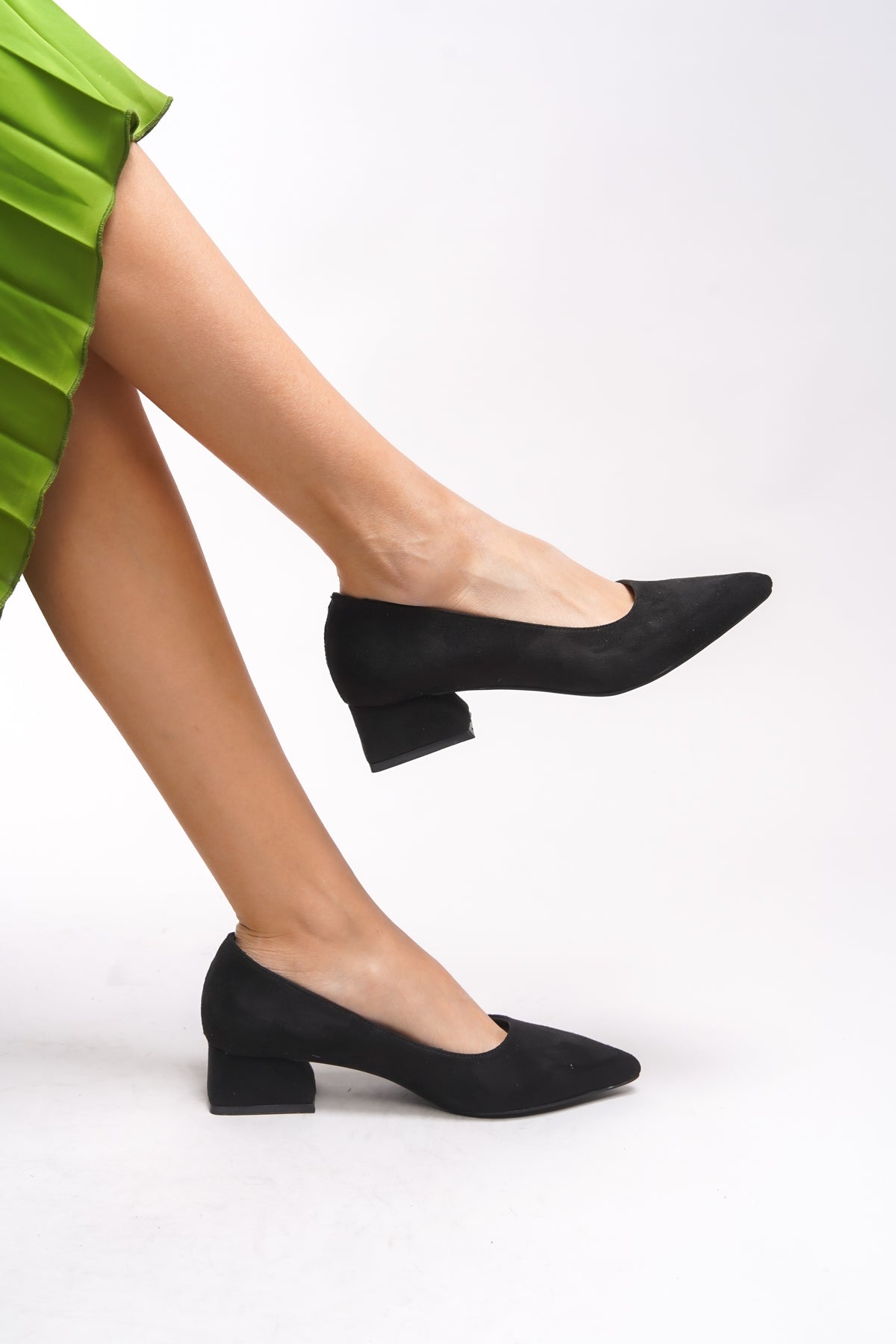 Riccon Tielfudh Kadın Sivri Burunlu Kısa Topuklu Ayakkabı 001241863