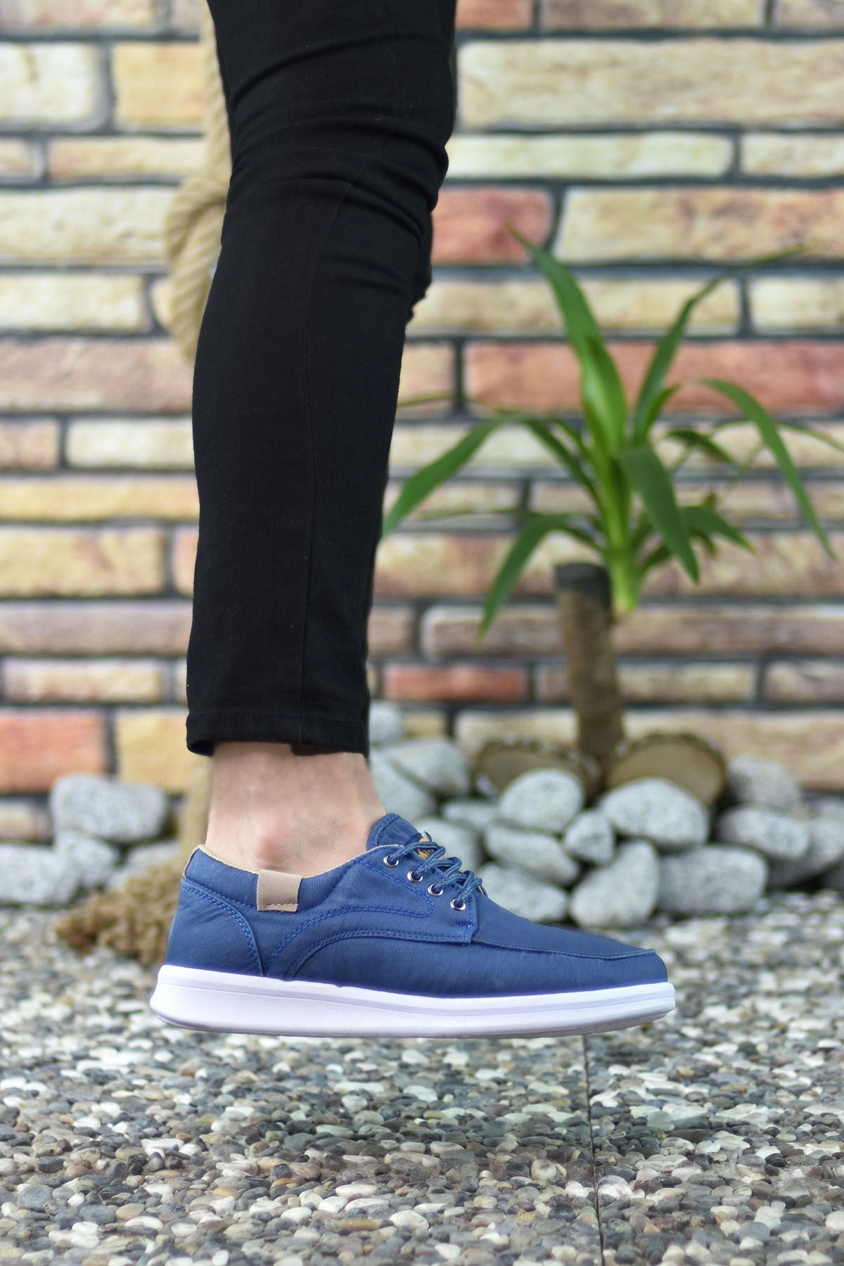 Riccon Erkek Sneaker 001223 Mavi Beyaz